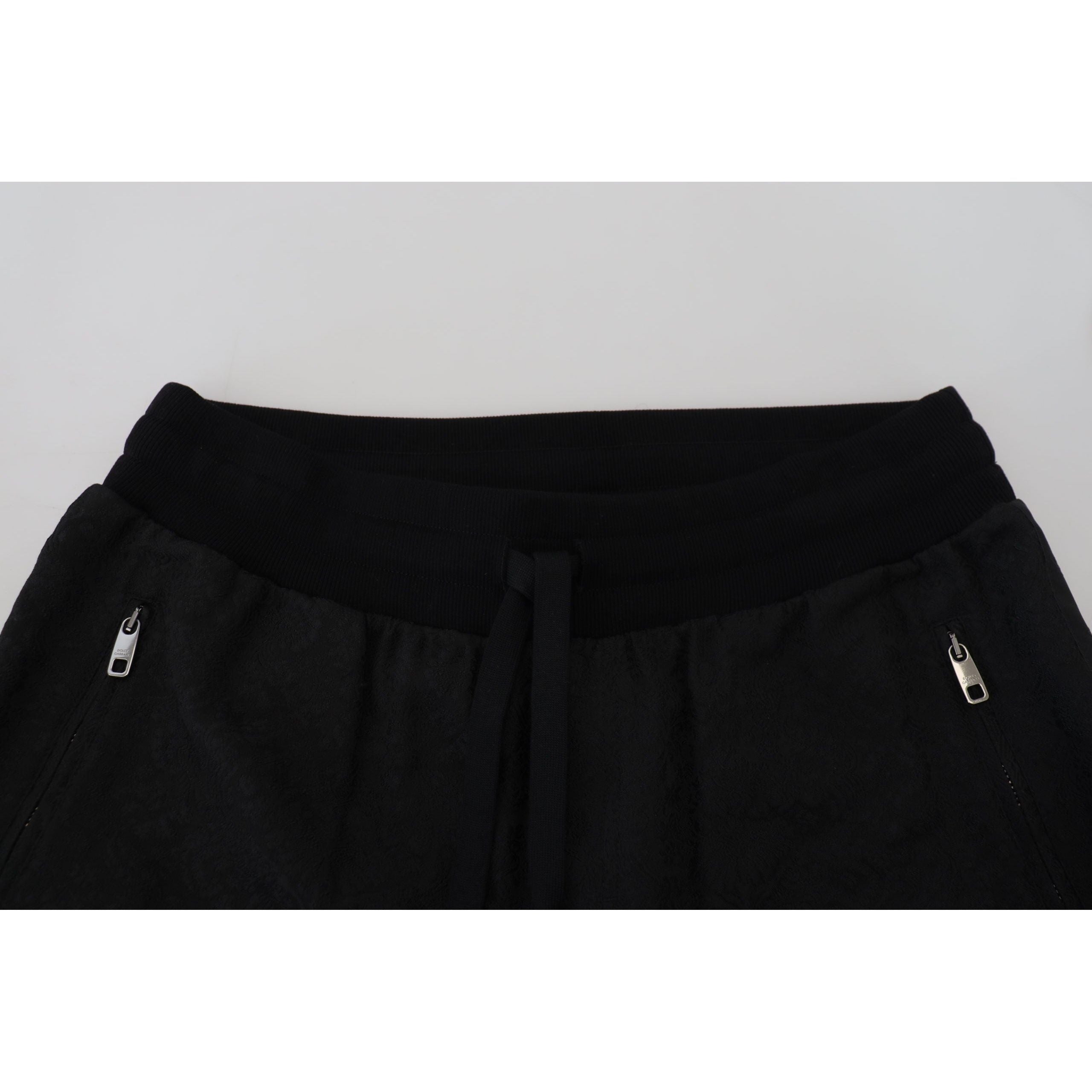 Dolce & Gabbana Black Cotton Jogger Pants