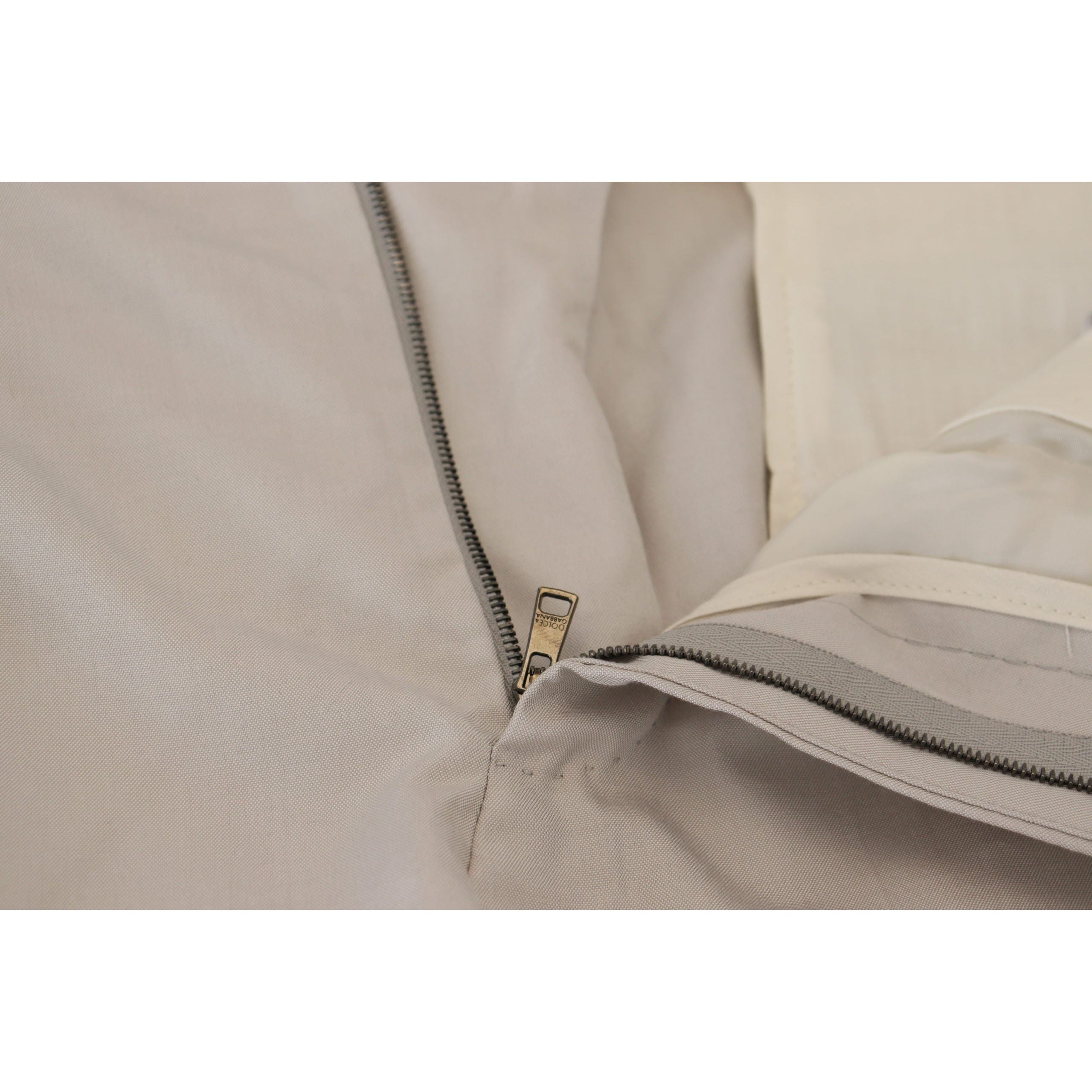 Dolce & Gabbana Off White Silk Blend Trousers
