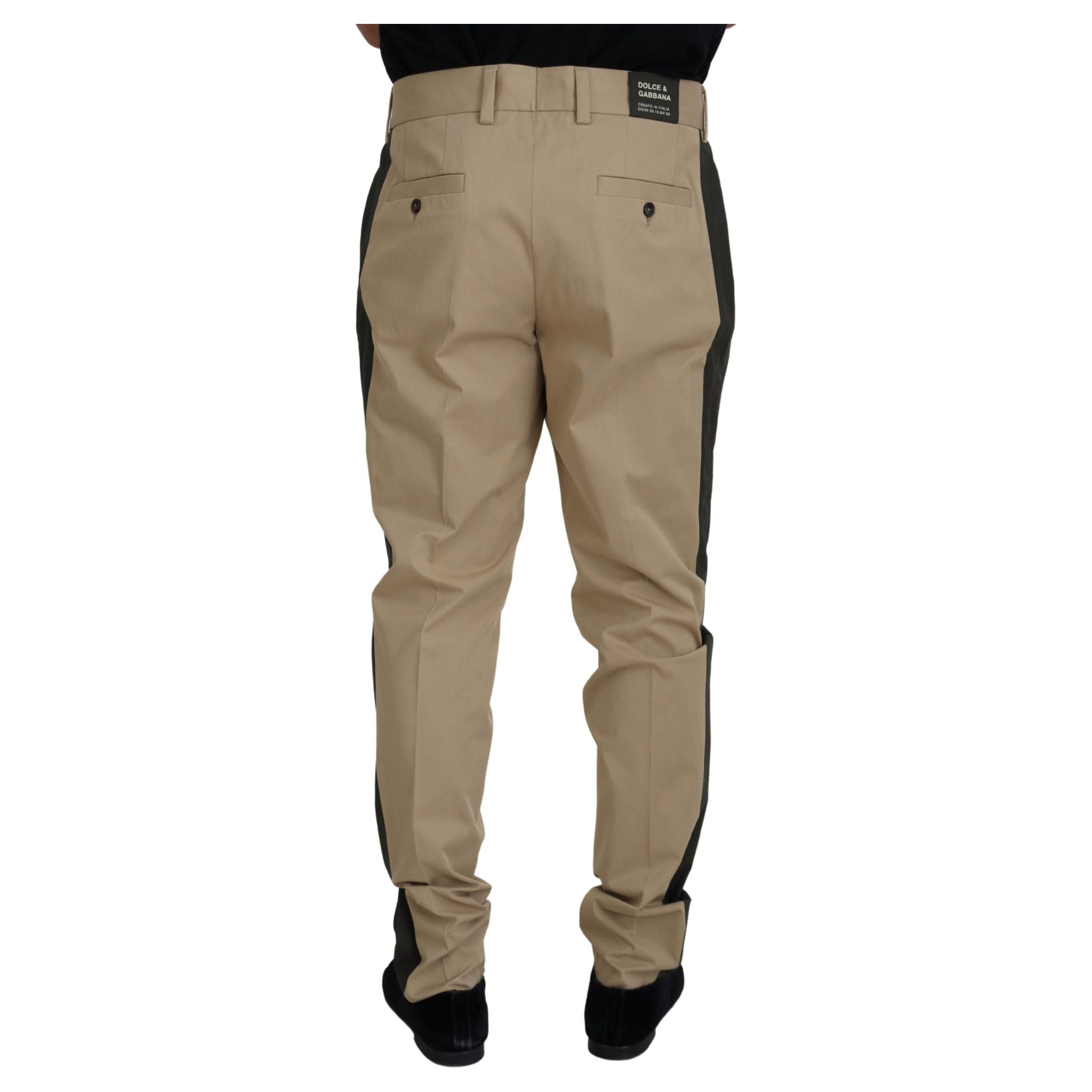 Dolce & Gabbana Black Cotton Stretch Trousers