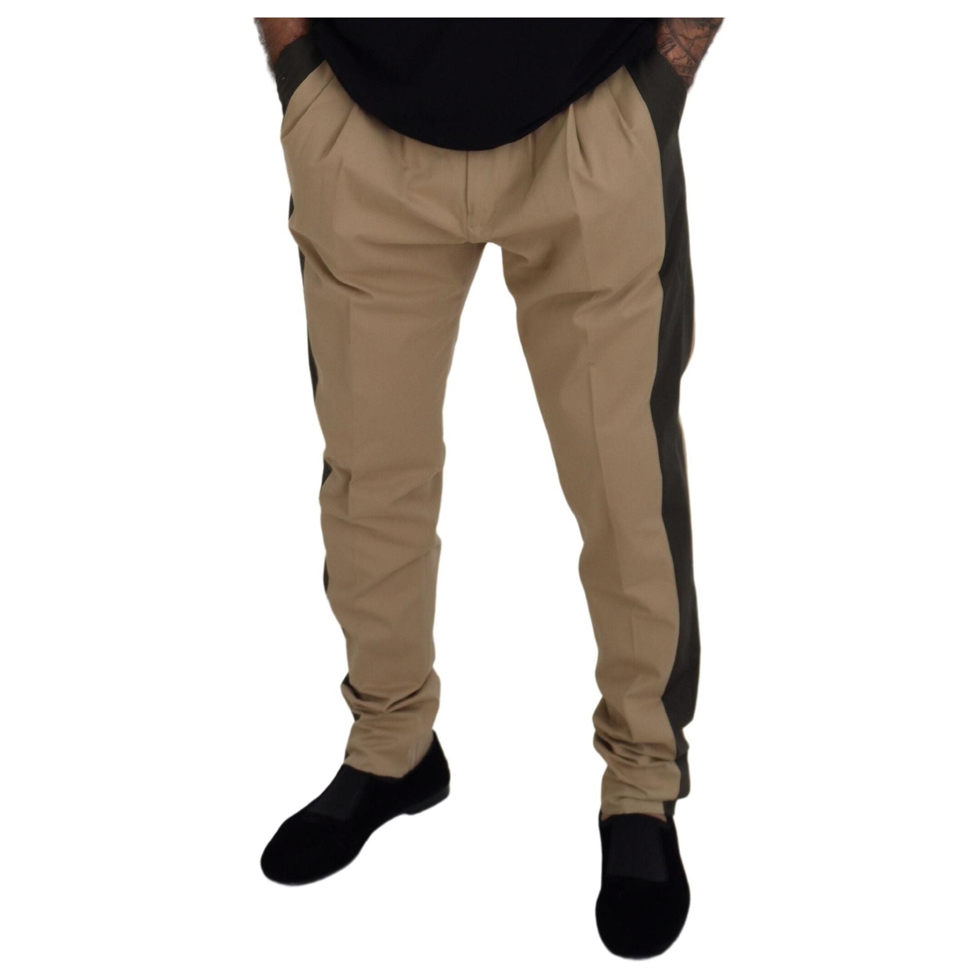 Dolce & Gabbana Black Cotton Stretch Trousers