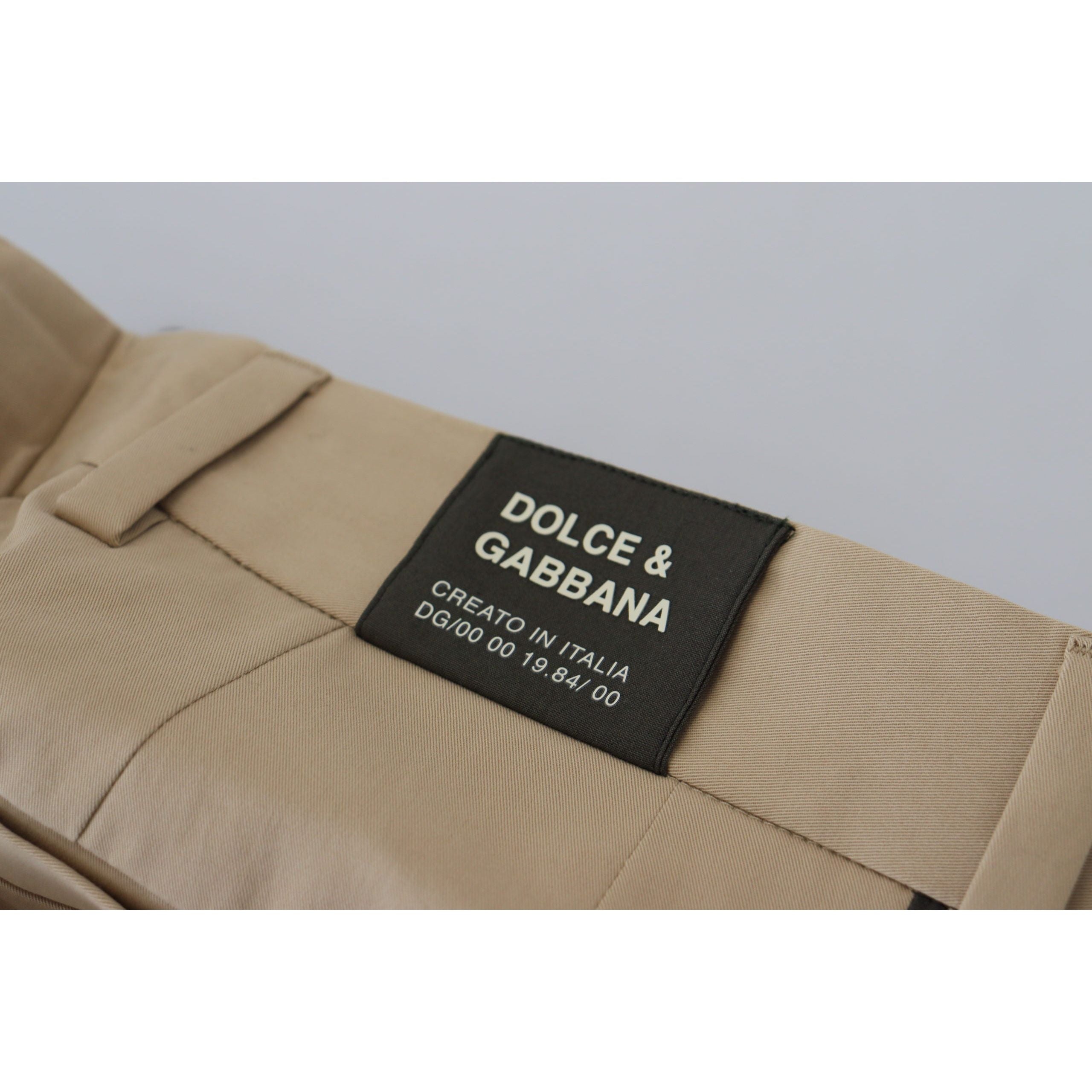 Dolce & Gabbana Black Cotton Stretch Trousers
