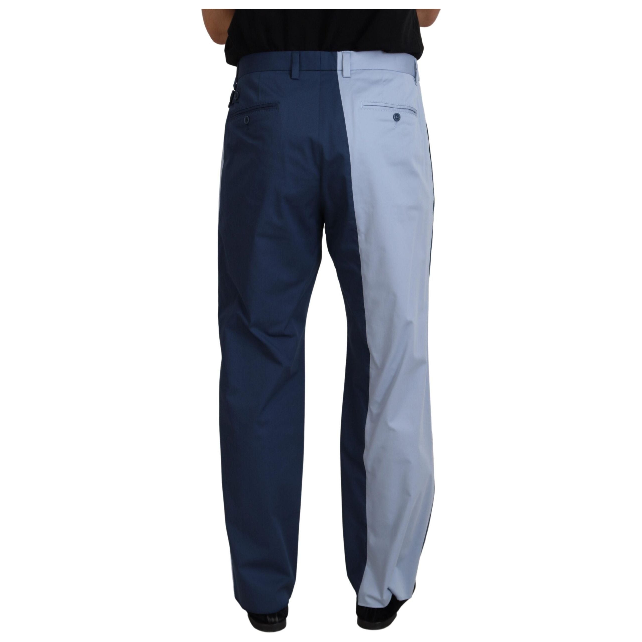 Dolce & Gabbana Elegant Blue Cotton Blend Pants