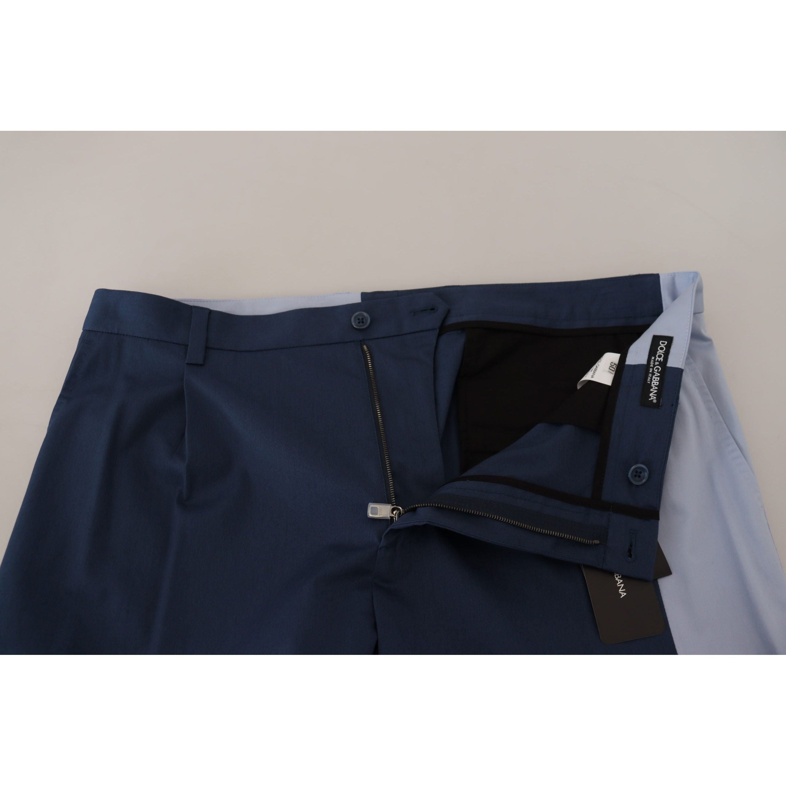 Dolce & Gabbana Elegant Blue Cotton Blend Pants