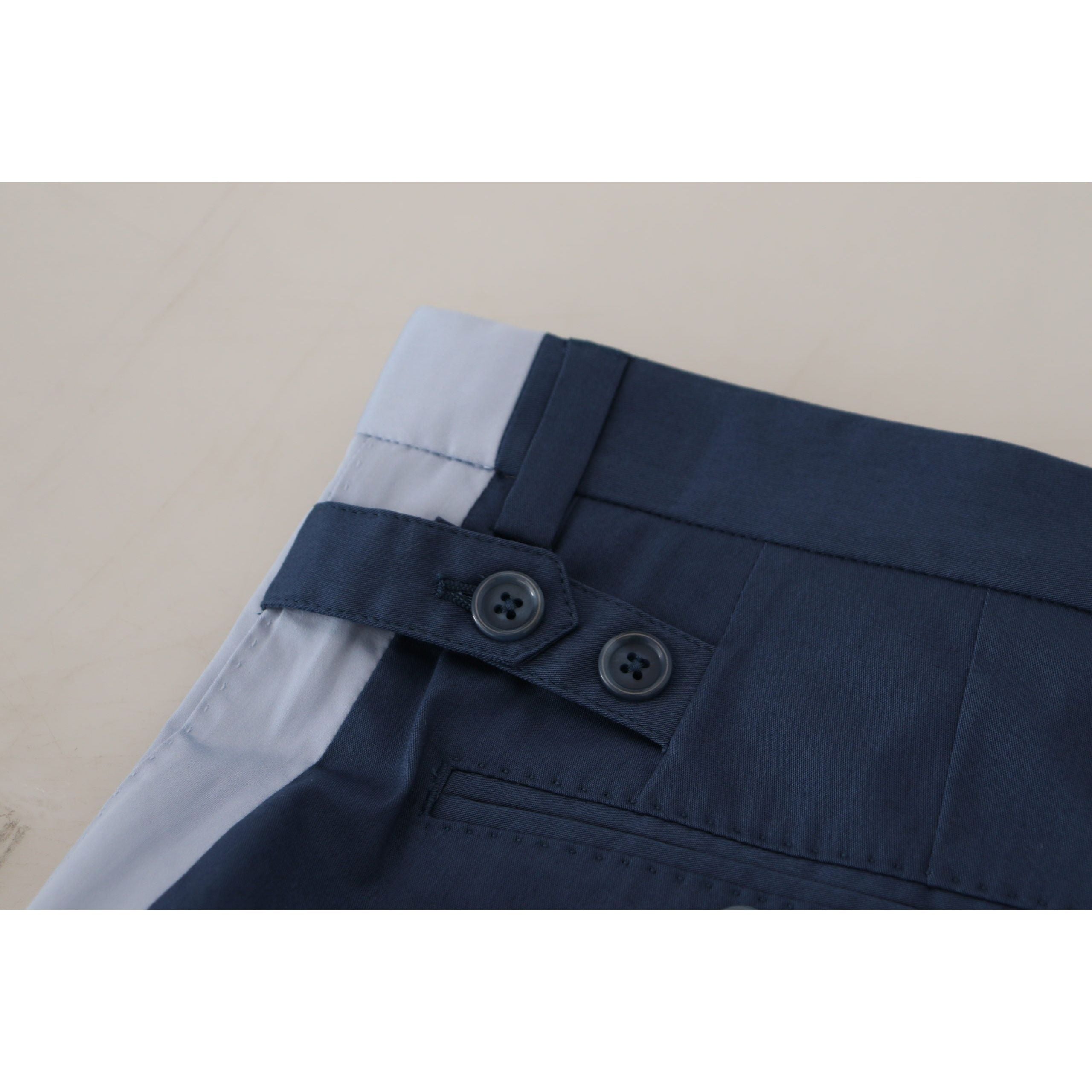Dolce & Gabbana Elegant Blue Cotton Blend Pants