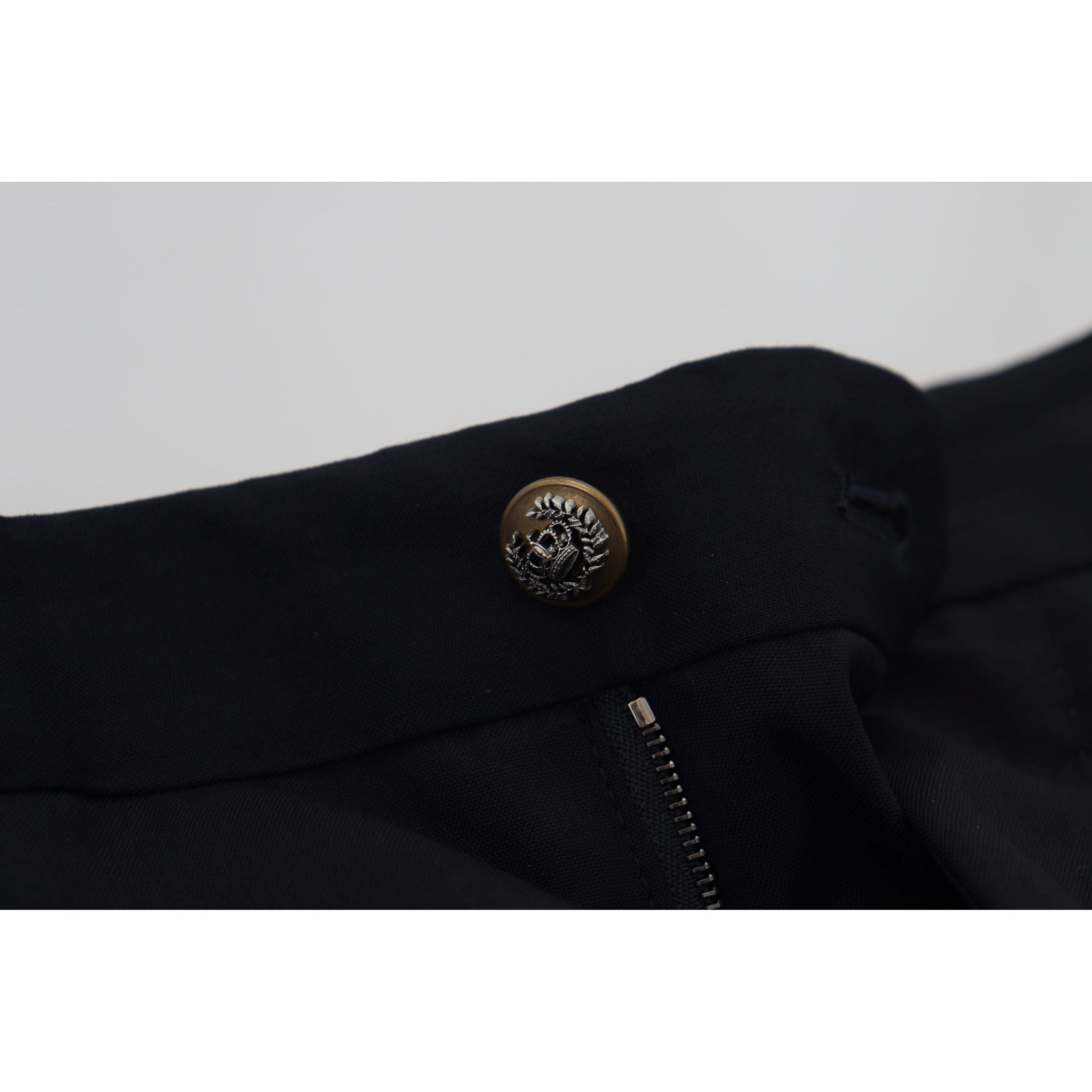 Dolce & Gabbana Black Wool-Blend Trousers for Sophistication