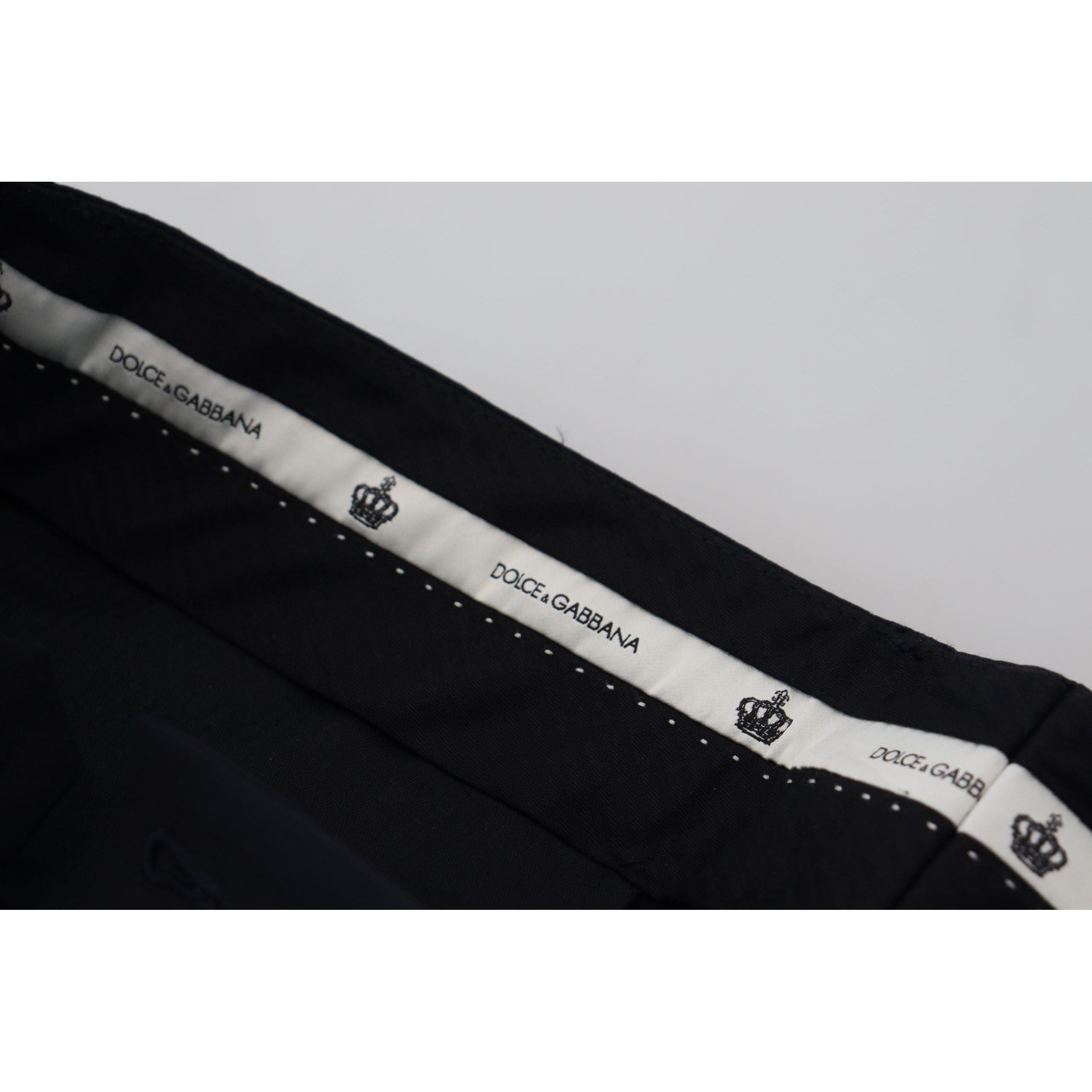 Dolce & Gabbana Black Wool-Blend Trousers for Sophistication