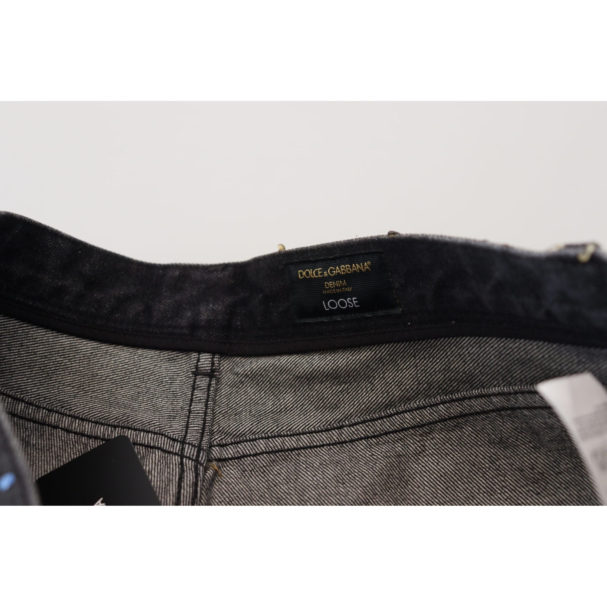 Dolce & Gabbana Multicolor Cotton Printed Denim Pants