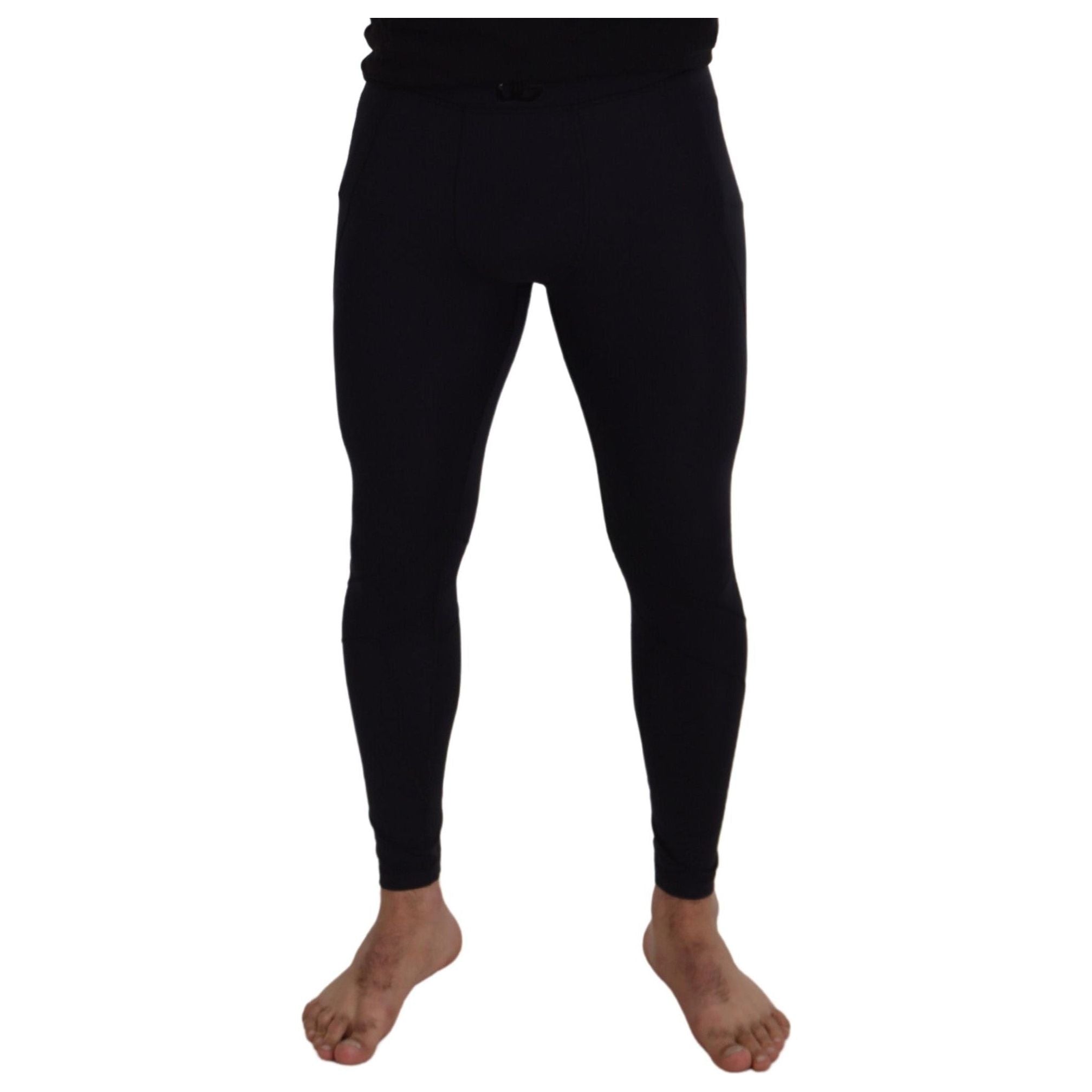 Dolce & Gabbana Black Cotton Designer Pants for Effortless Elegance