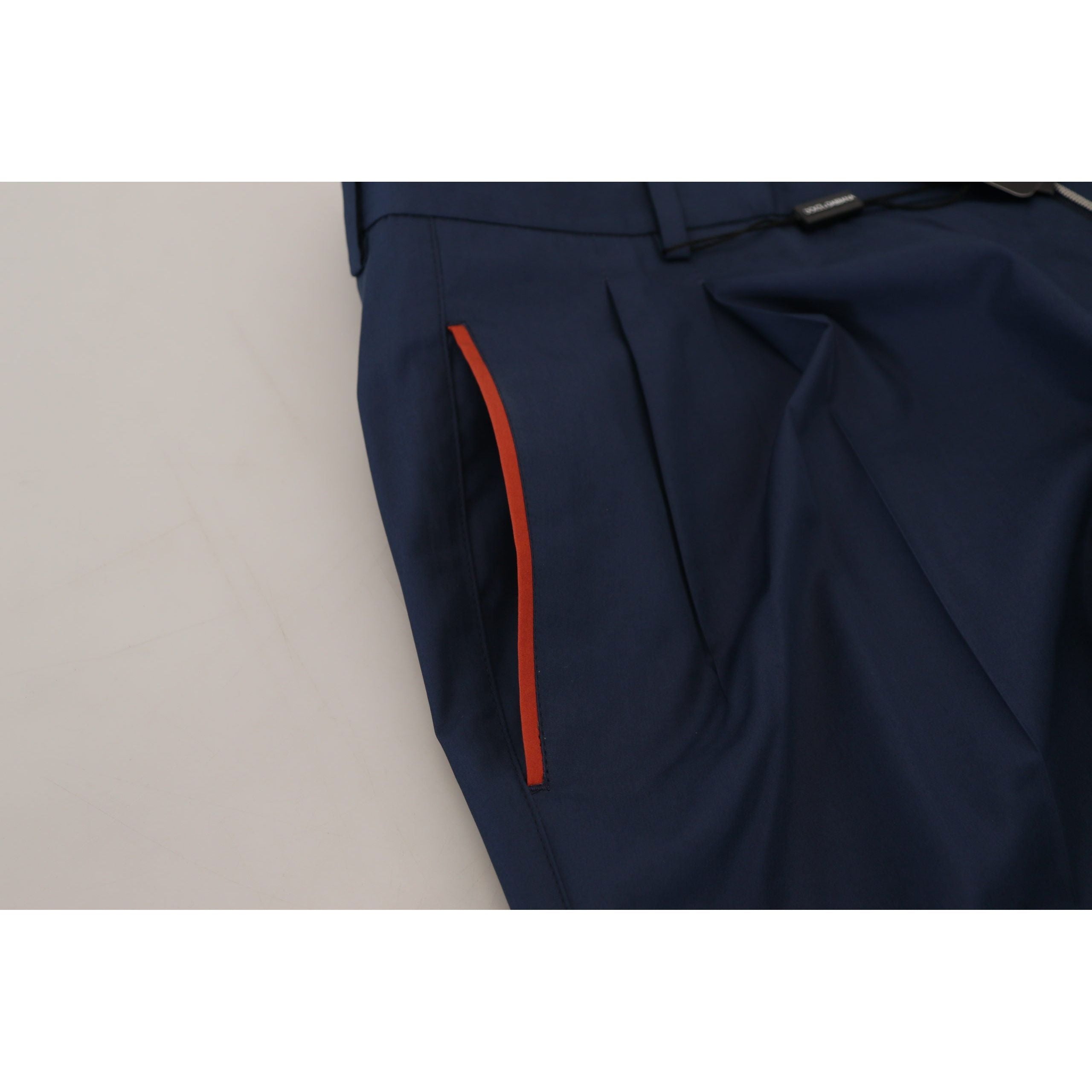Dolce & Gabbana Elegant Blue Cotton Silk Pants Collection
