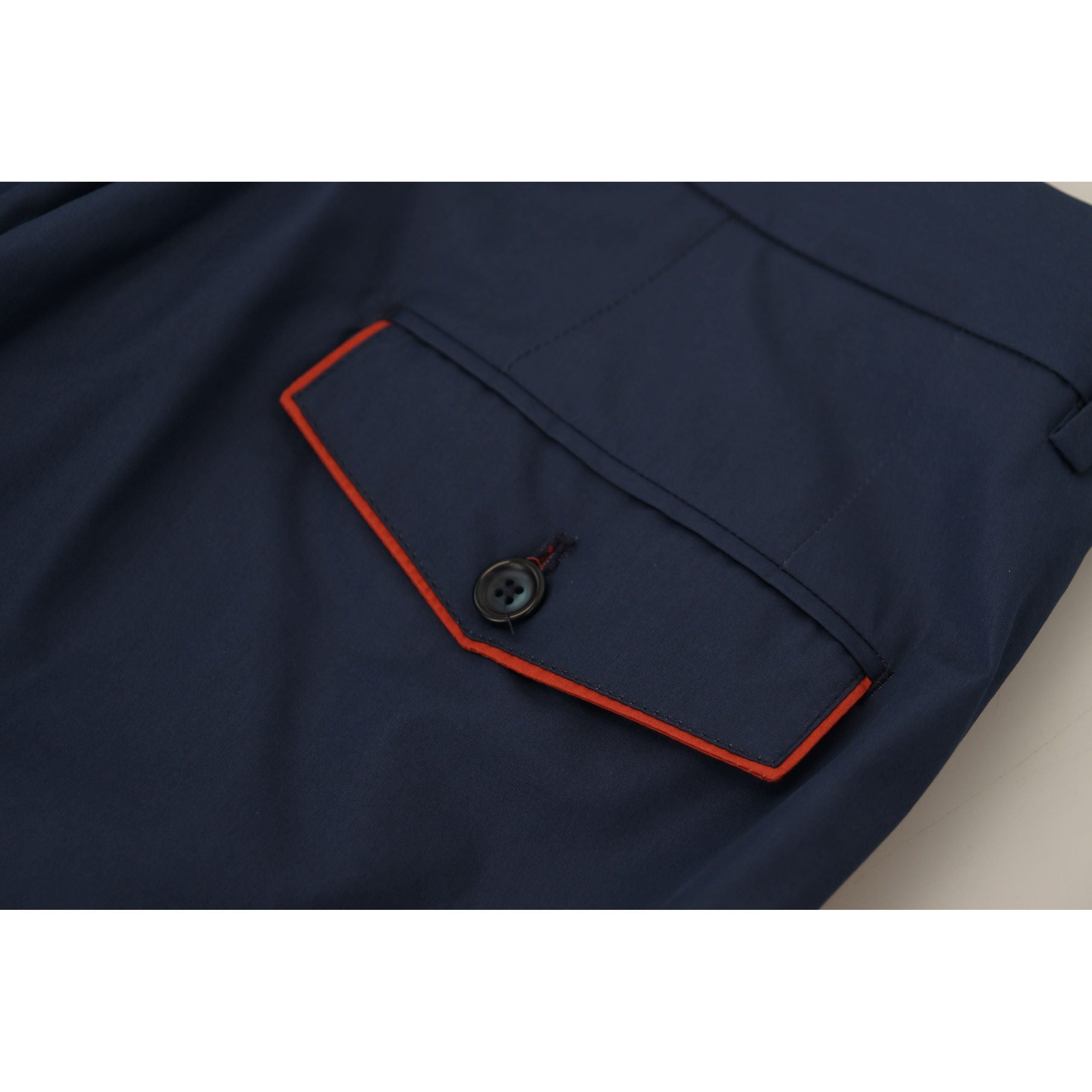 Dolce & Gabbana Elegant Blue Cotton Silk Pants Collection