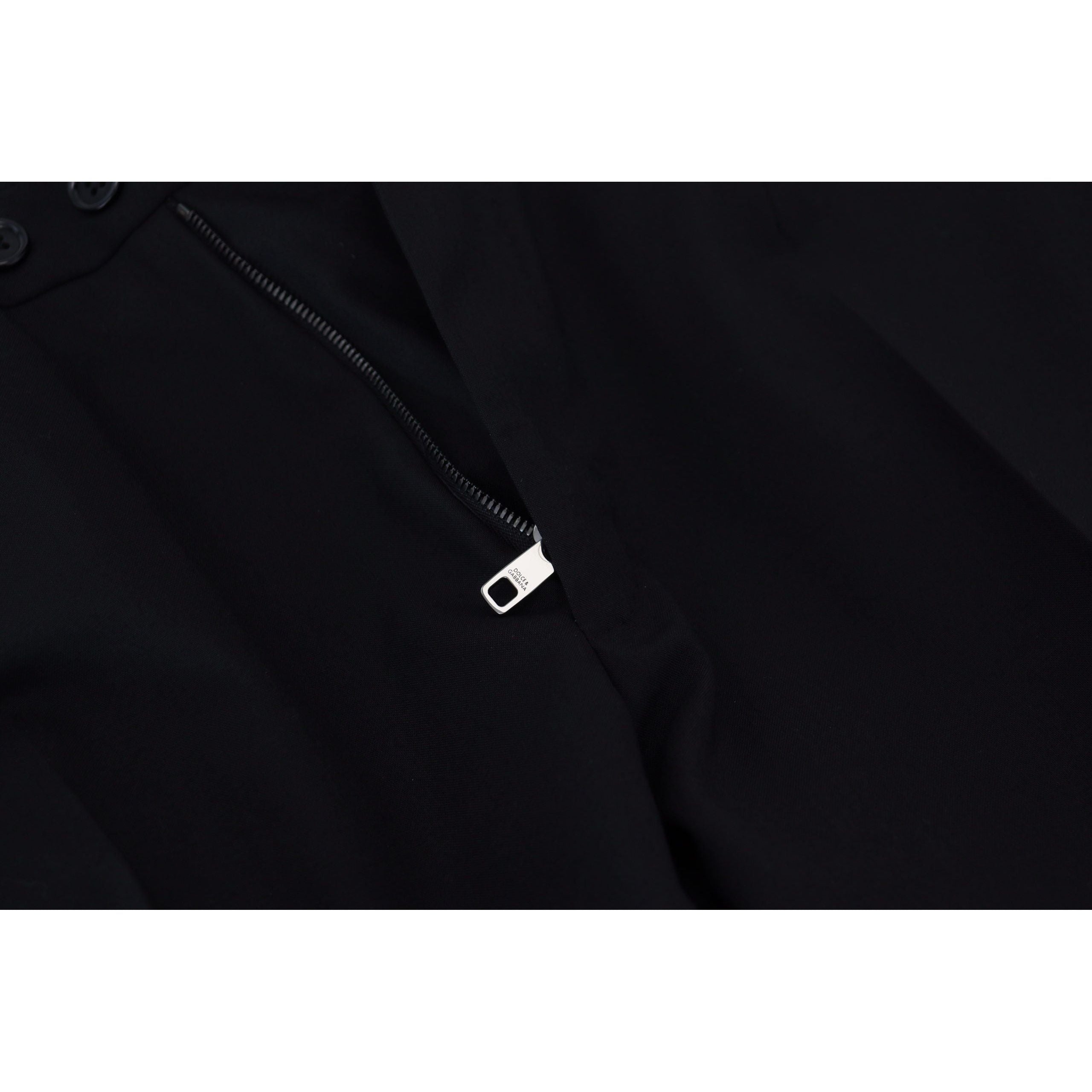 Dolce & Gabbana Black Wool-Blend Trousers for Elegance