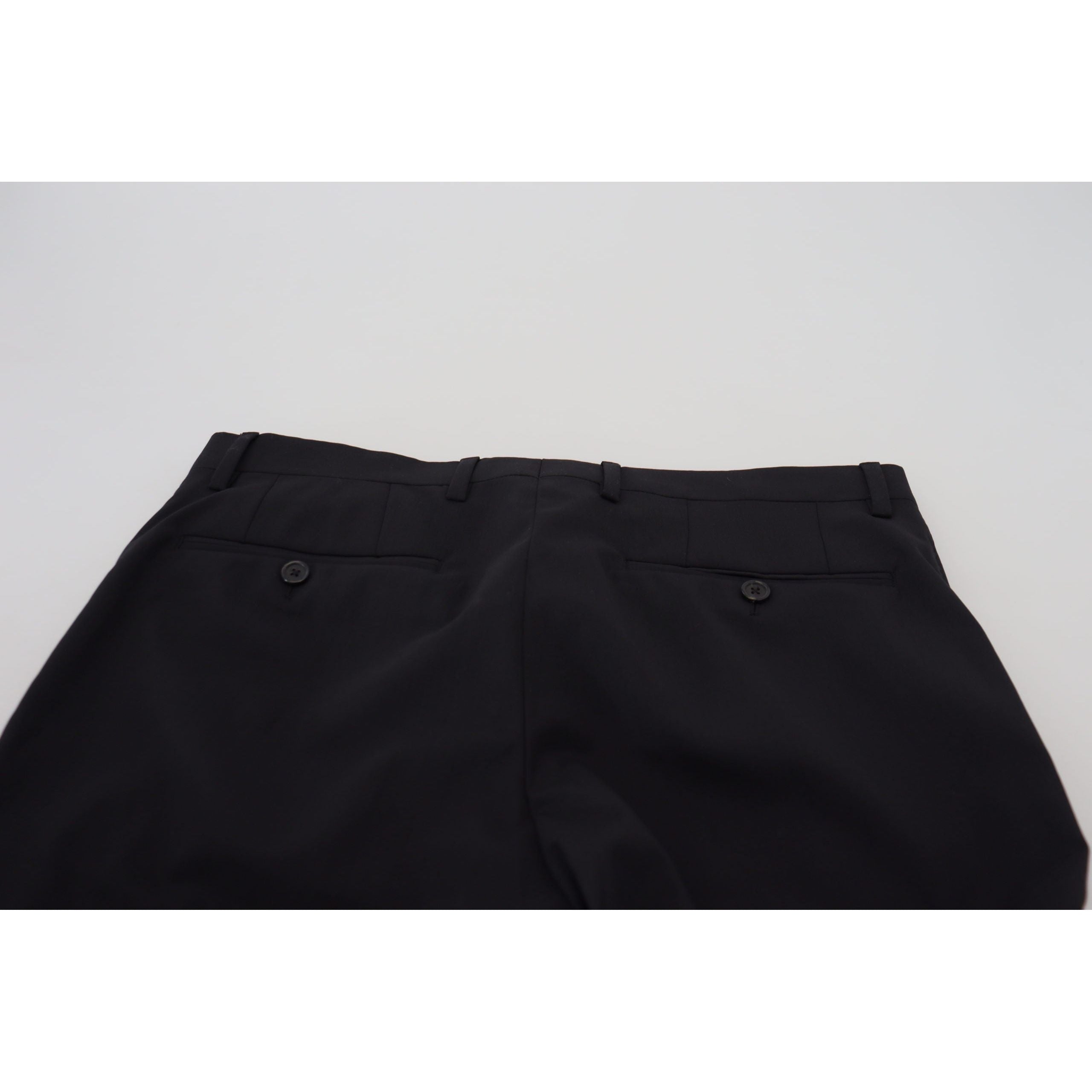 Dolce & Gabbana Black Wool Blend Trousers for Sophistication