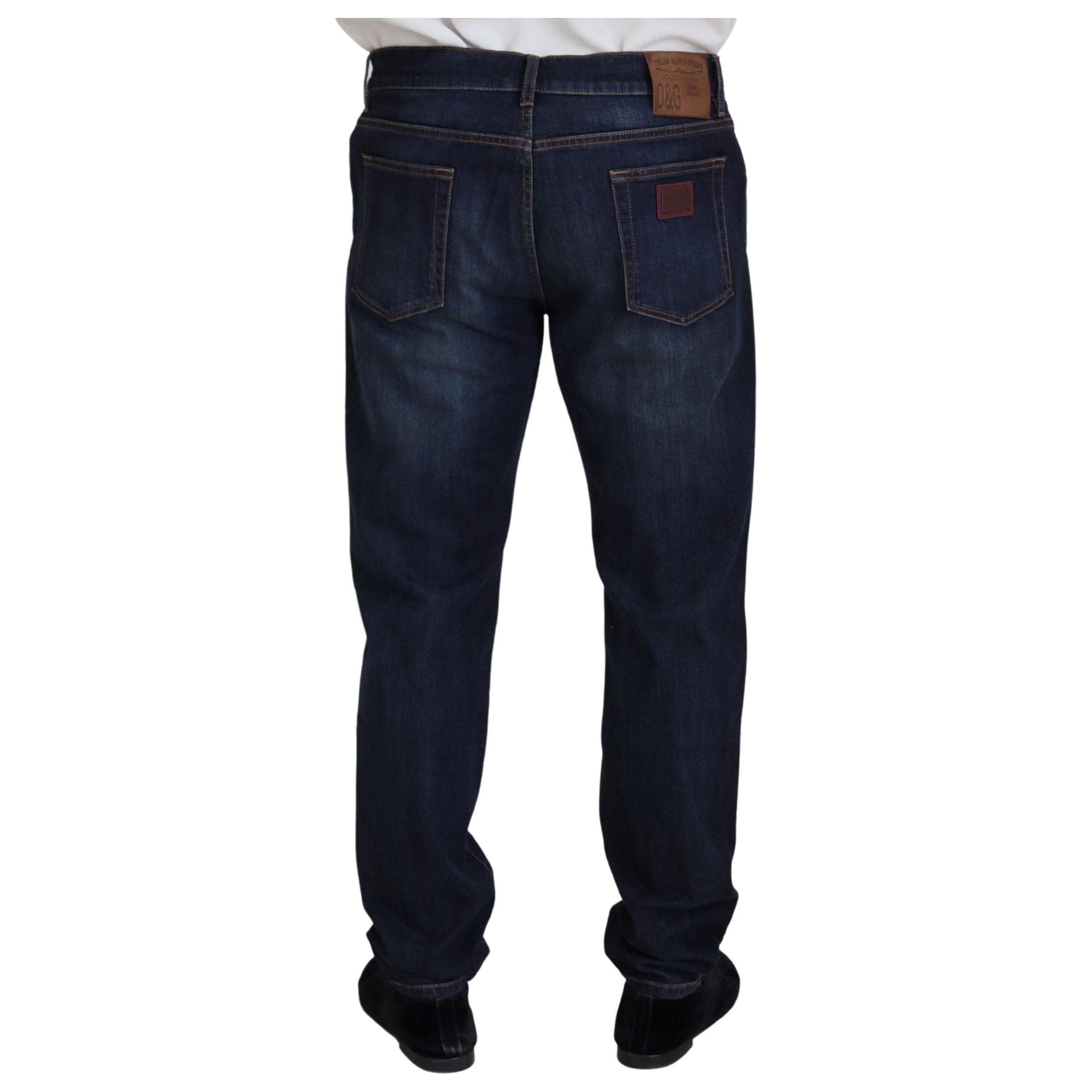 Dolce & Gabbana Blue Cotton Denim Pants
