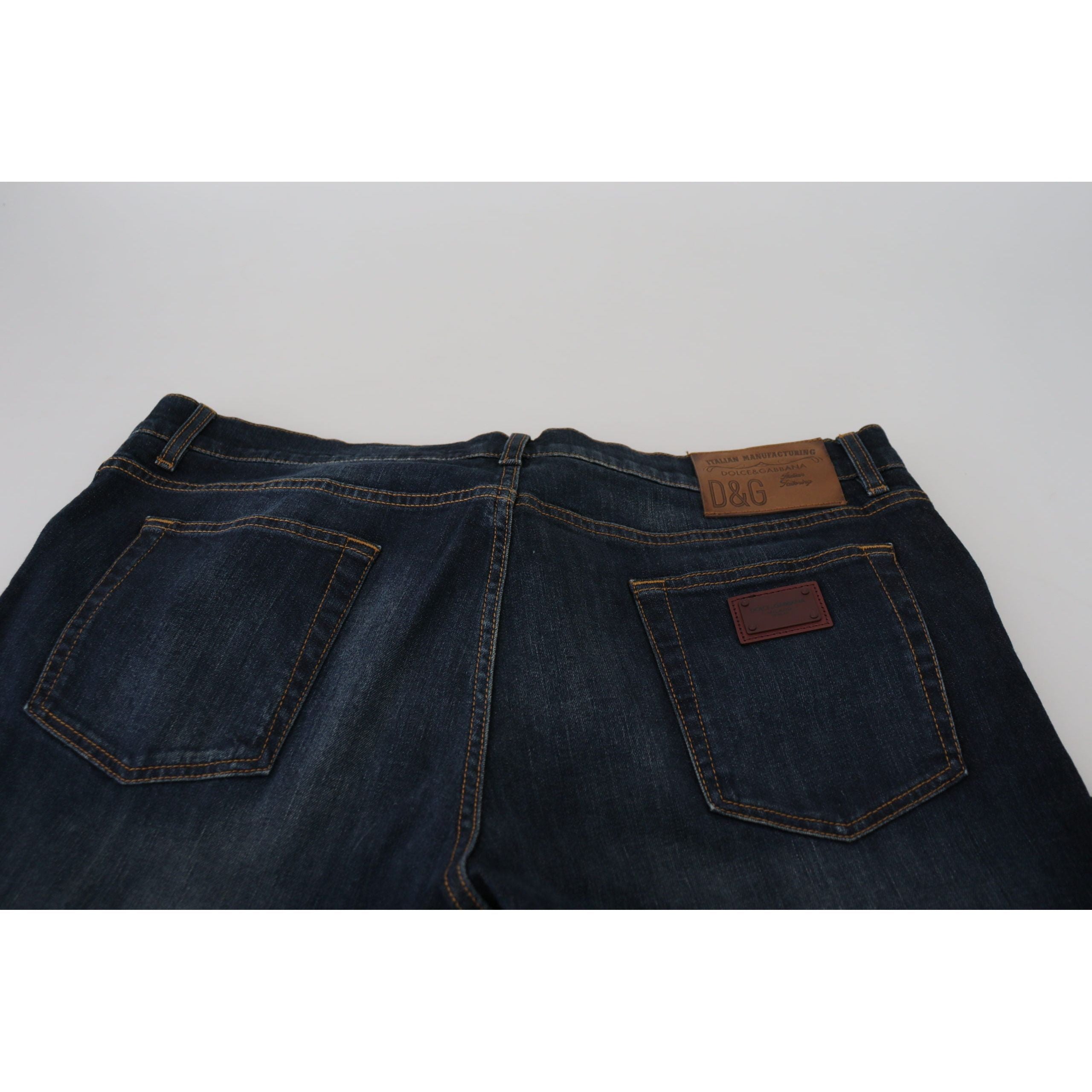 Dolce & Gabbana Blue Cotton Denim Pants