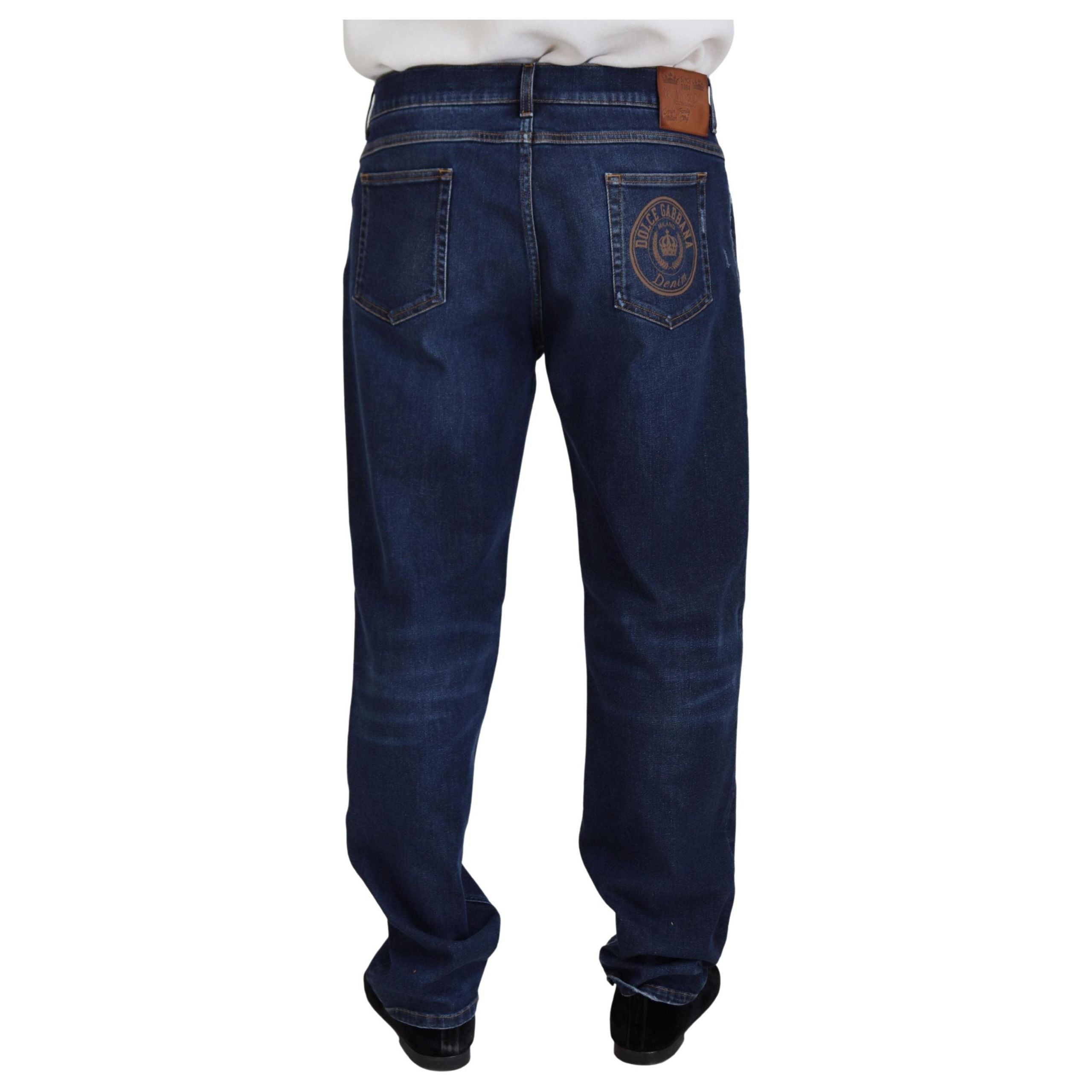 Dolce & Gabbana Blue Washed Denim Pants Collection