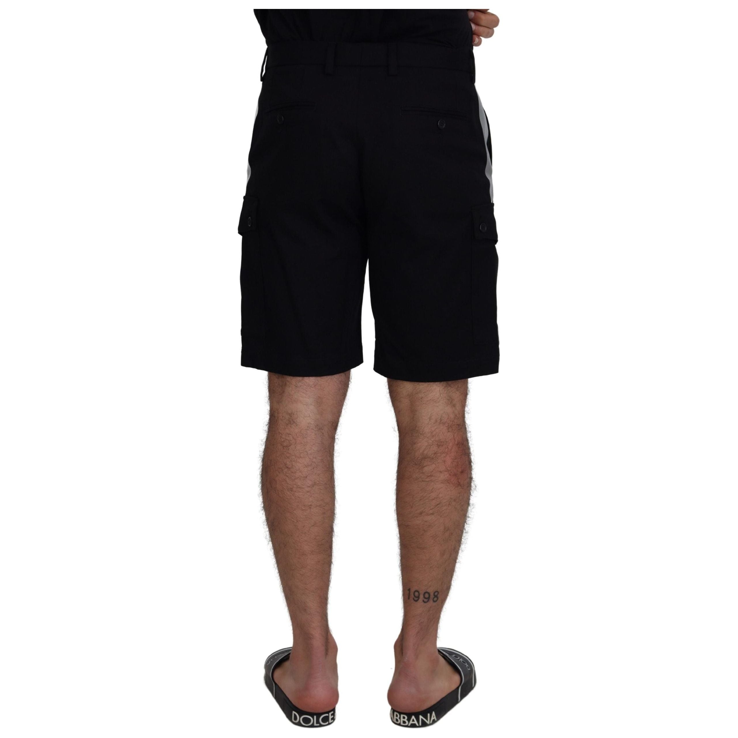 Dolce & Gabbana Black Cotton Shorts for Luxe Style