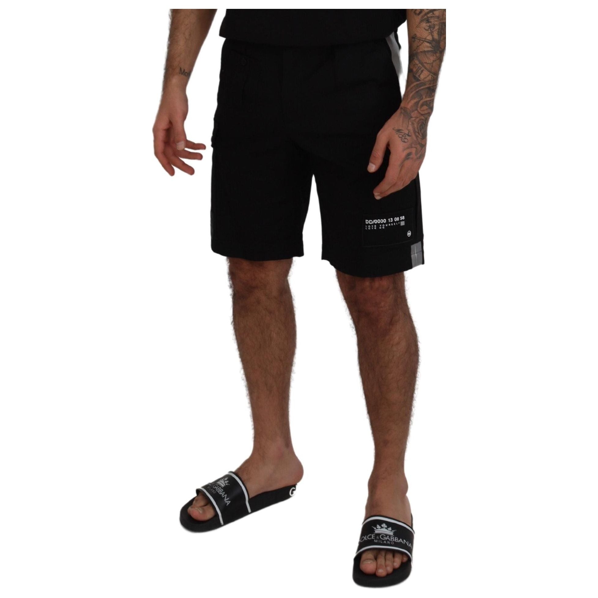 Dolce & Gabbana Black Cotton Shorts for Luxe Style