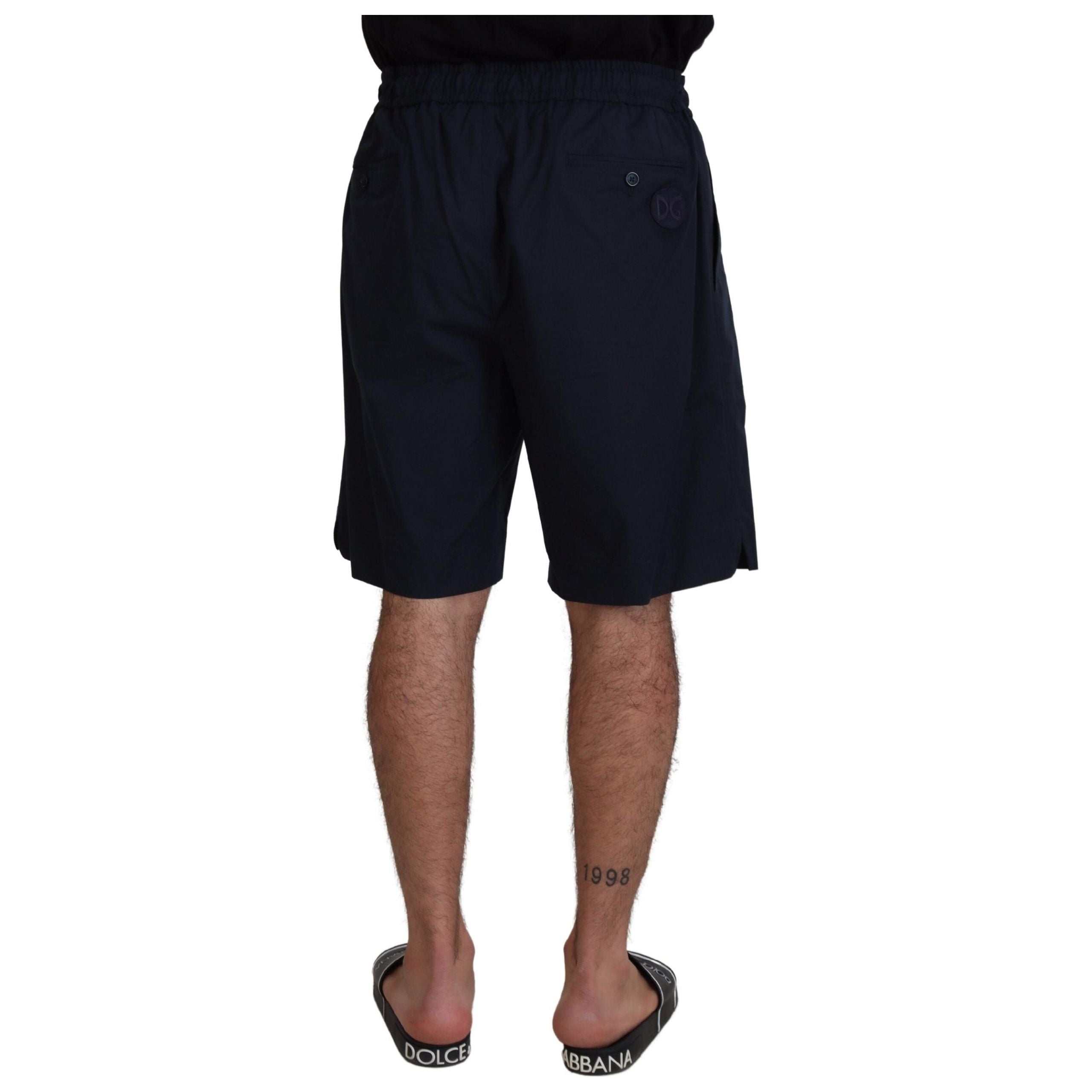 Dolce & Gabbana Blue Cotton Blend Shorts for Sophistication