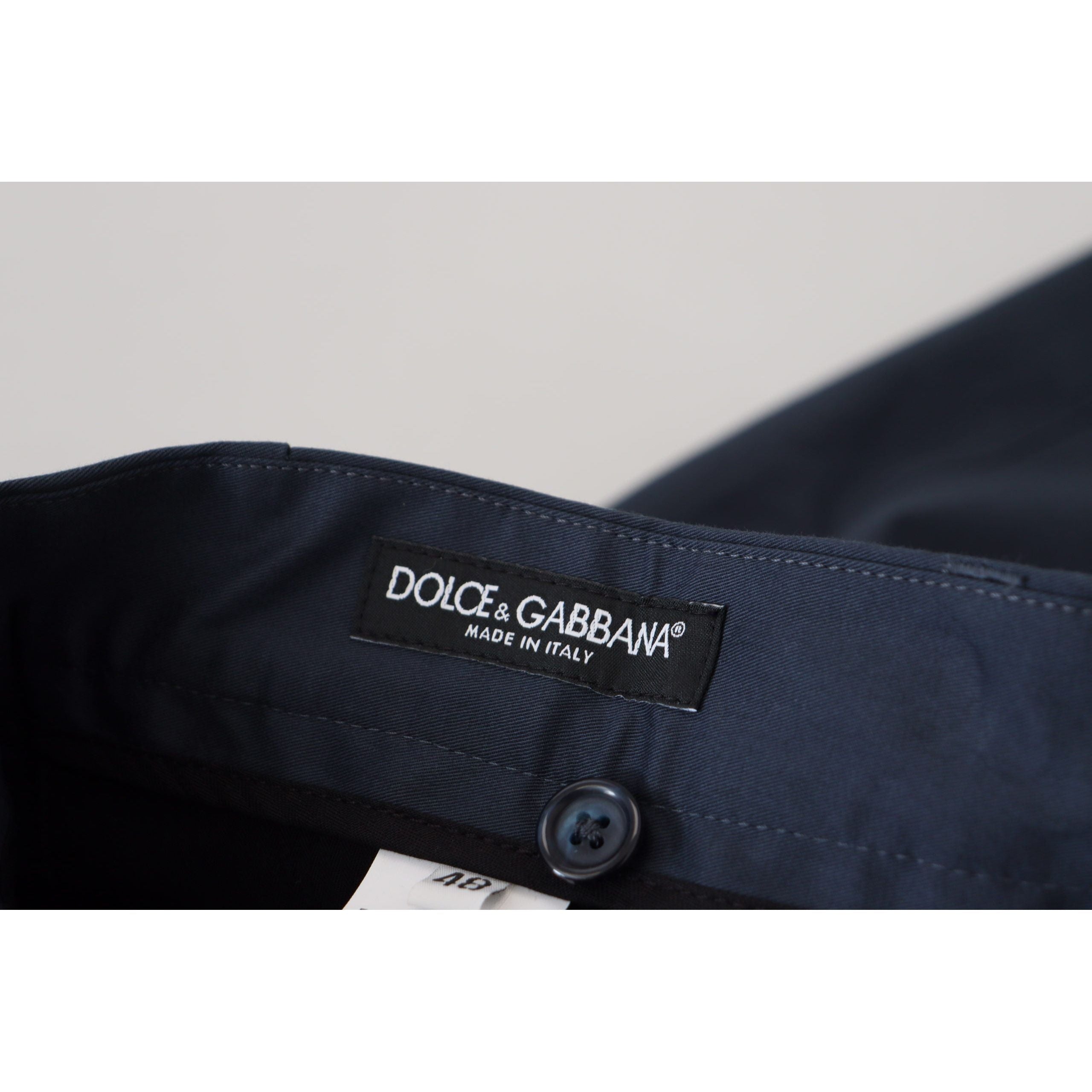 Dolce & Gabbana Blue Cotton Blend Shorts for Summer