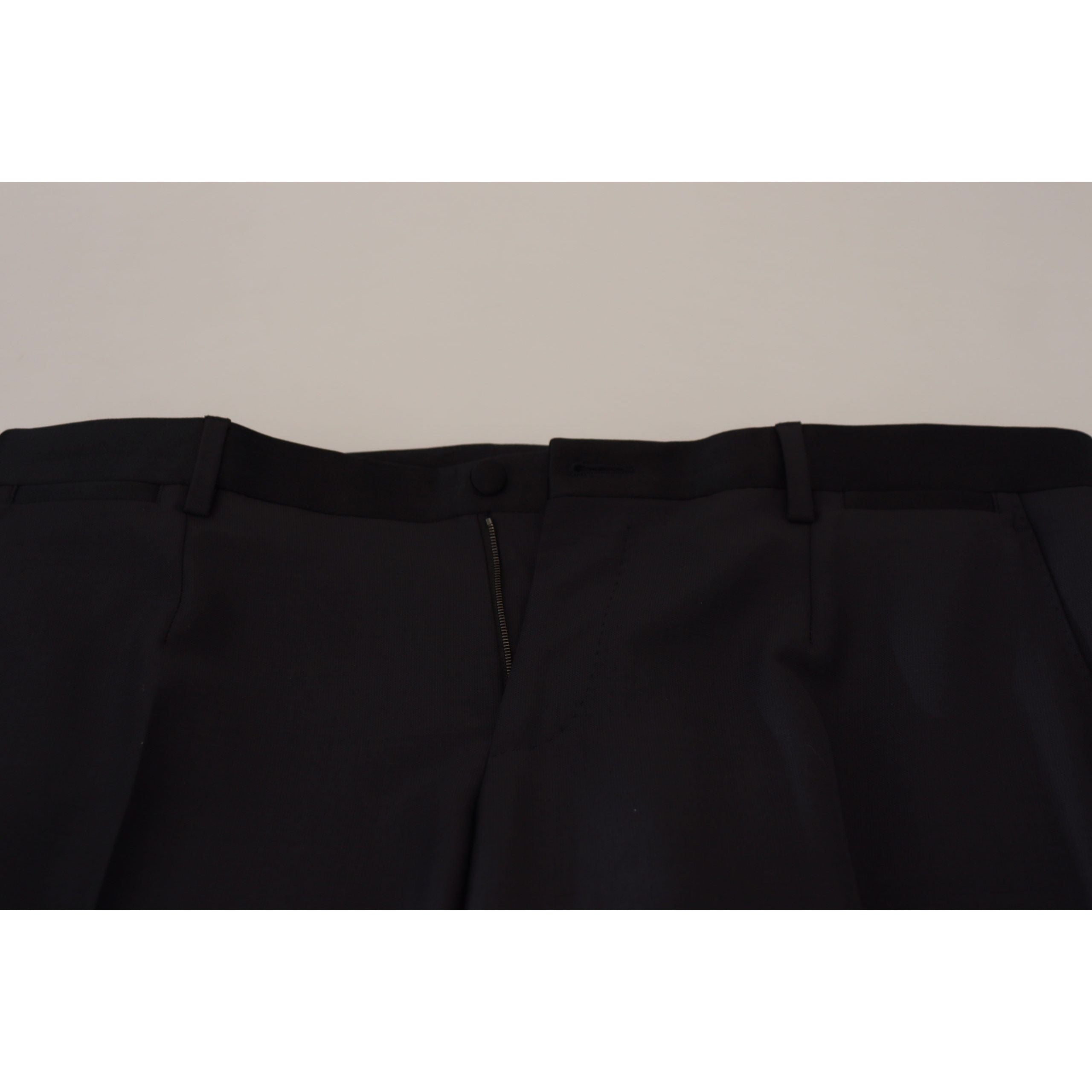 Dolce & Gabbana Black Wool Blend Trousers For Luxe Style