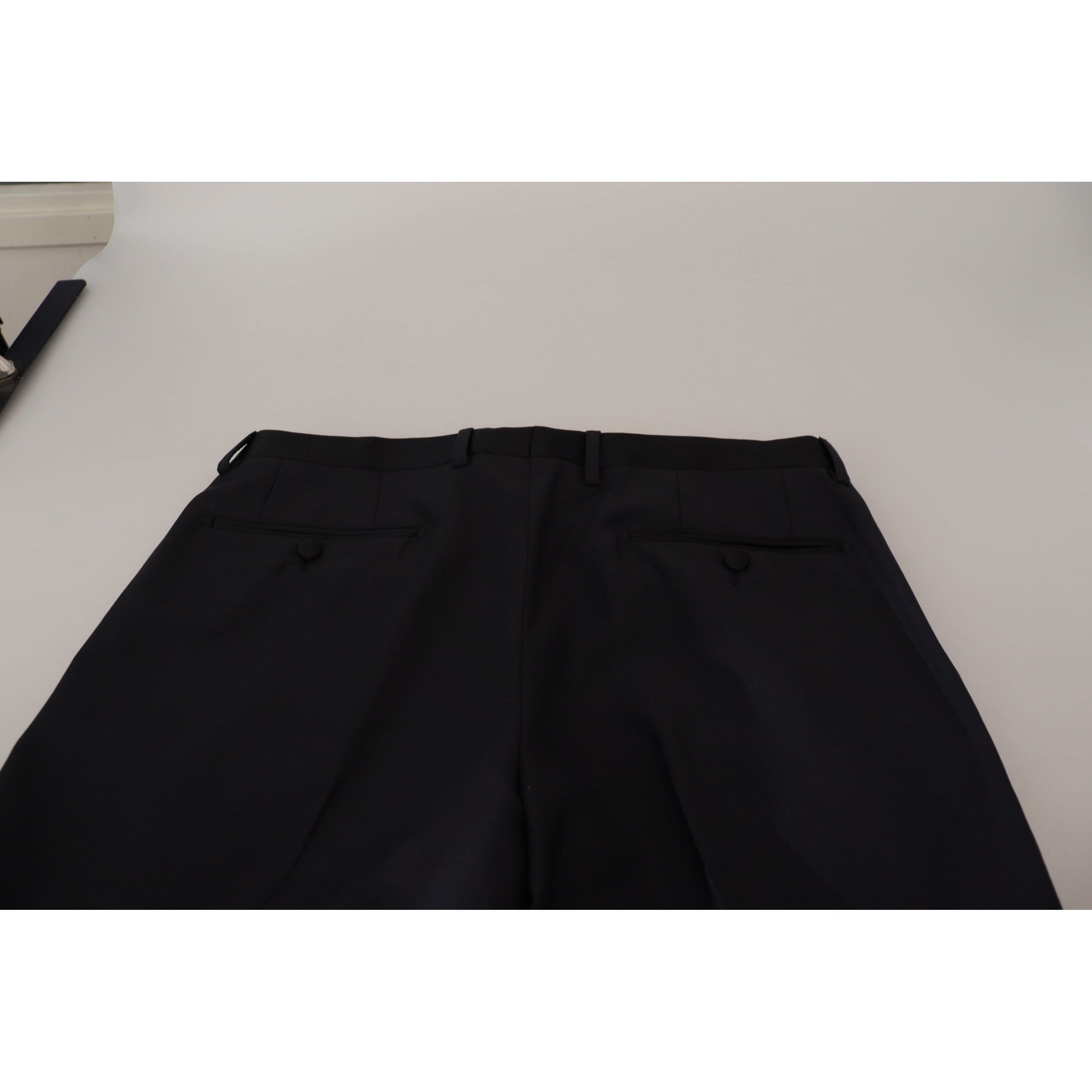 Dolce & Gabbana Black Wool Blend Trousers For Luxe Style