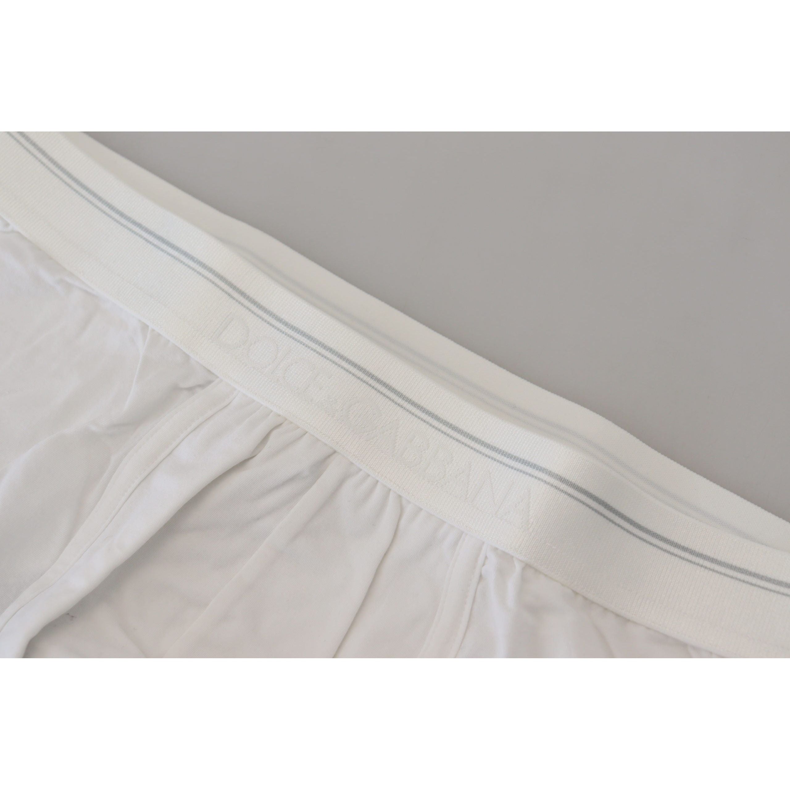 Dolce & Gabbana White Cotton Blend Boxer Shorts