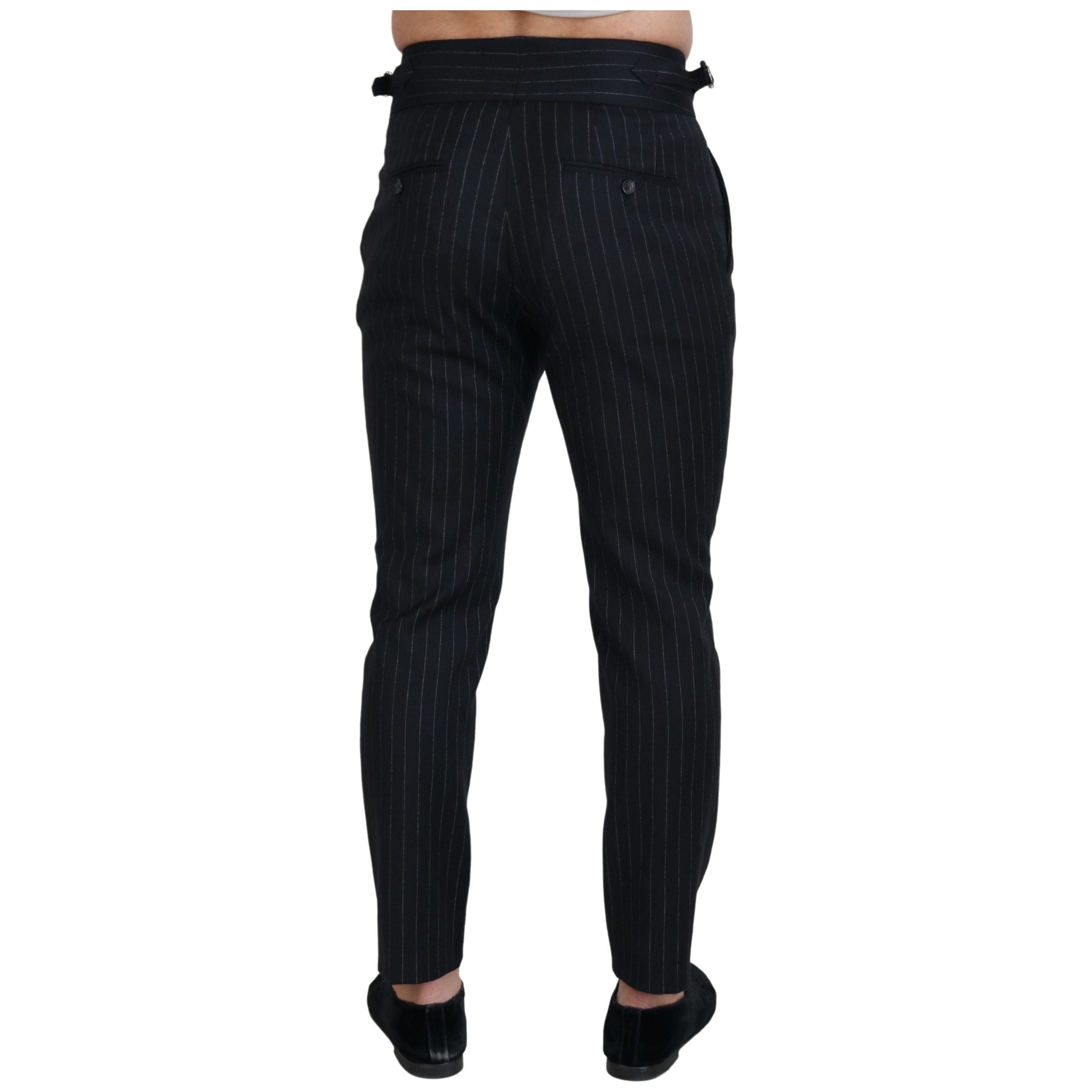 Dolce & Gabbana Black Wool Blend Trousers
