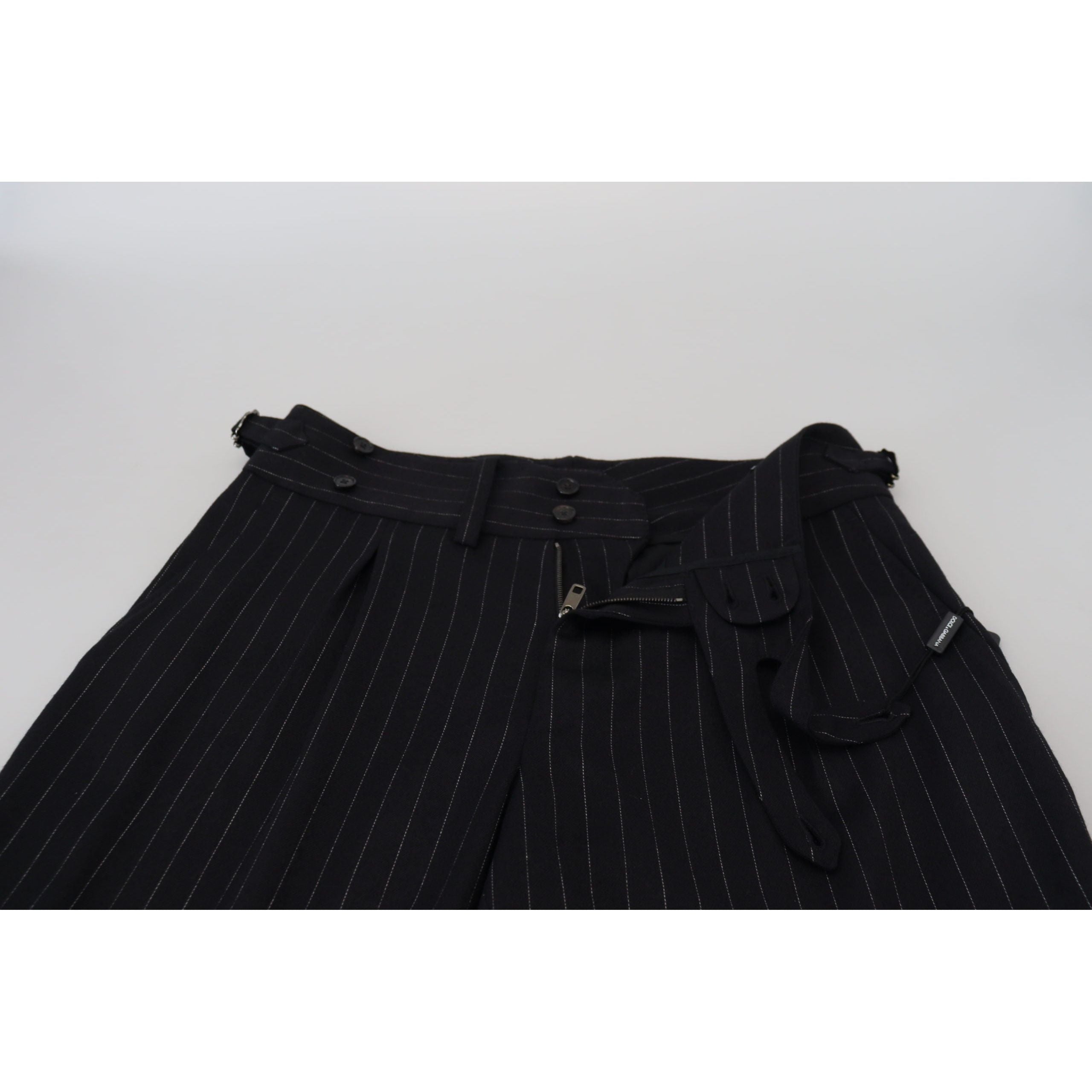 Dolce & Gabbana Black Wool Blend Trousers