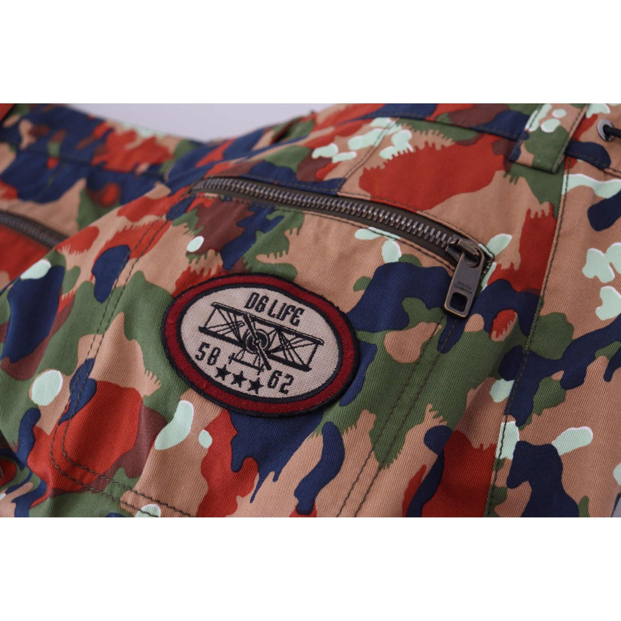 Dolce & Gabbana Multicolor Cotton Cargo Shorts