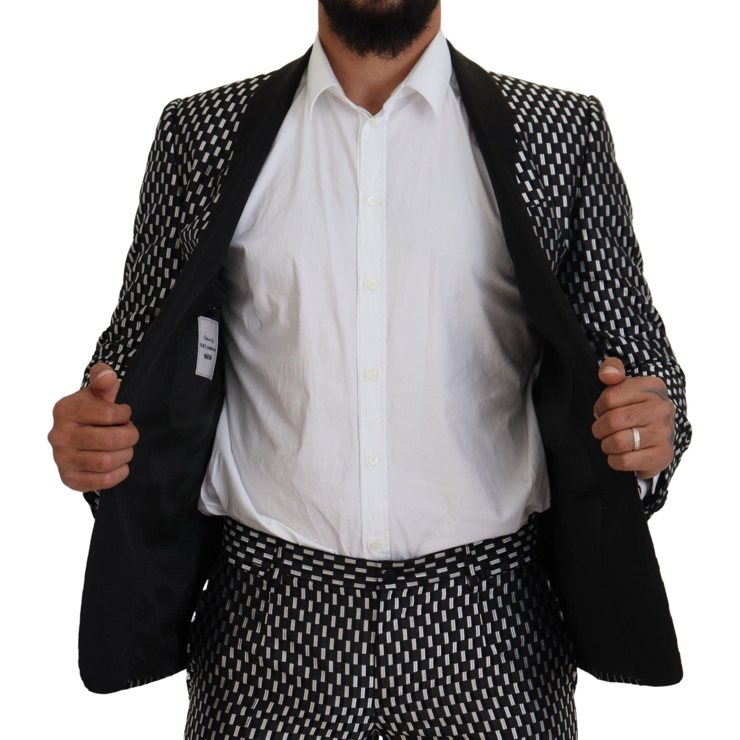 Dolce & Gabbana Black Silk Blend Slim Fit Suit