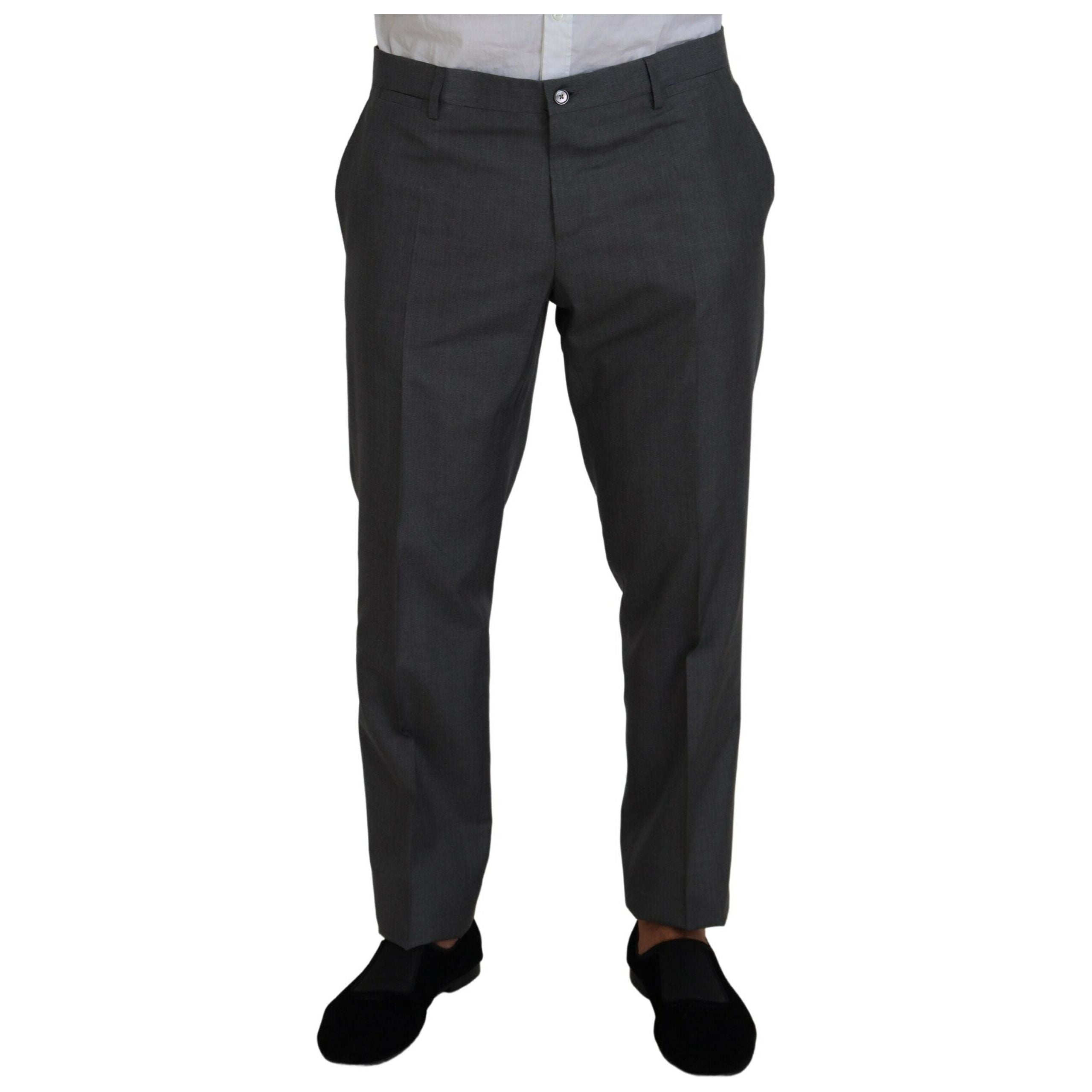 Dolce & Gabbana Silver Silk Three-Piece Suit