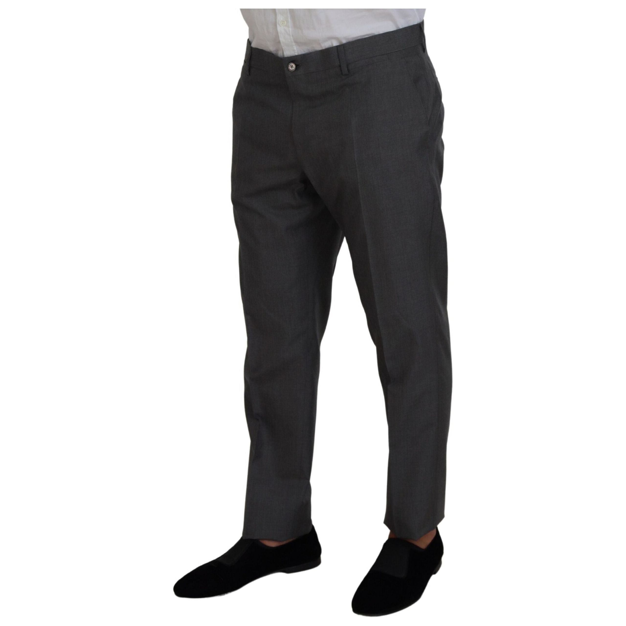 Dolce & Gabbana Silver Silk Three-Piece Suit