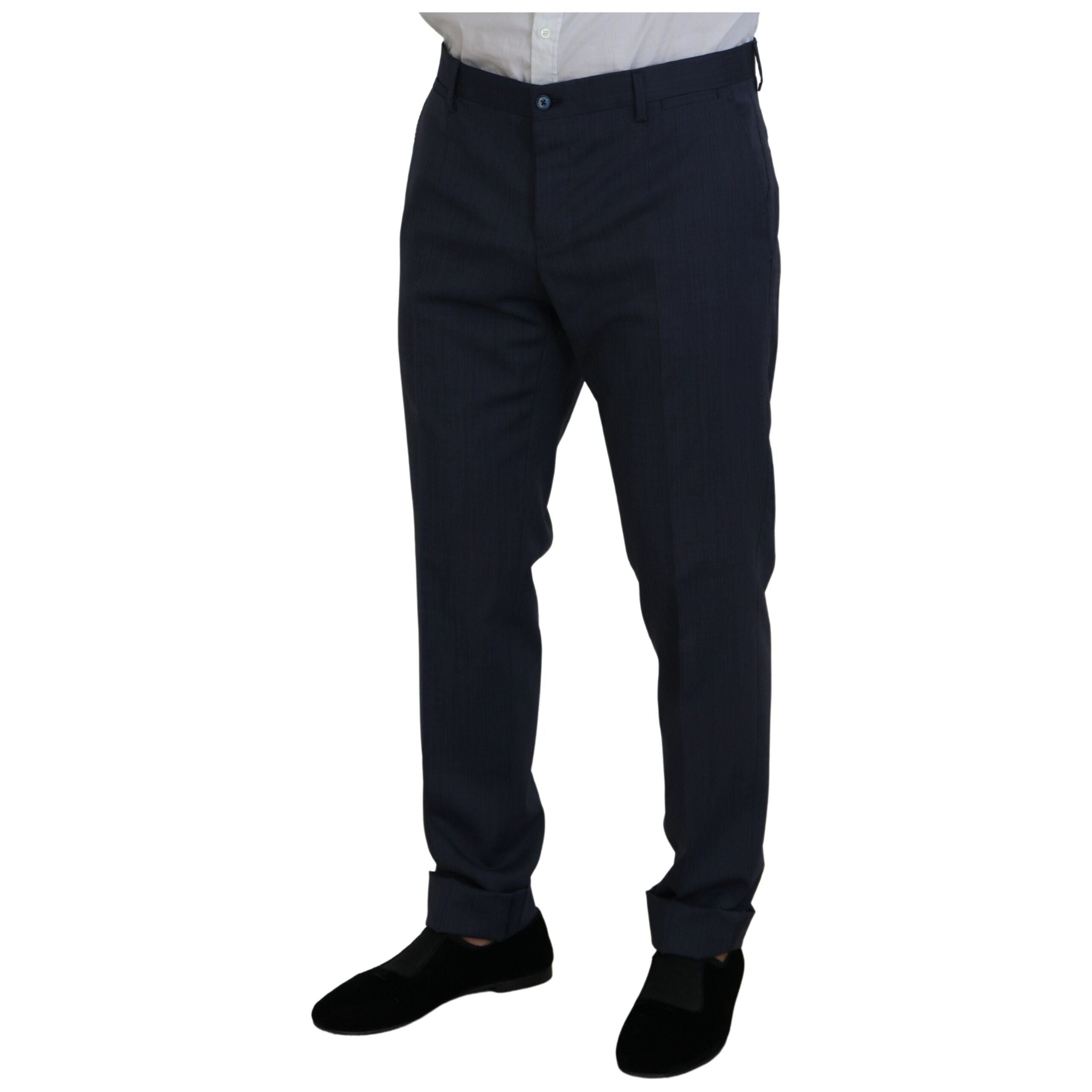 Dolce & Gabbana Blue Wool Martini Slim Fit Suit