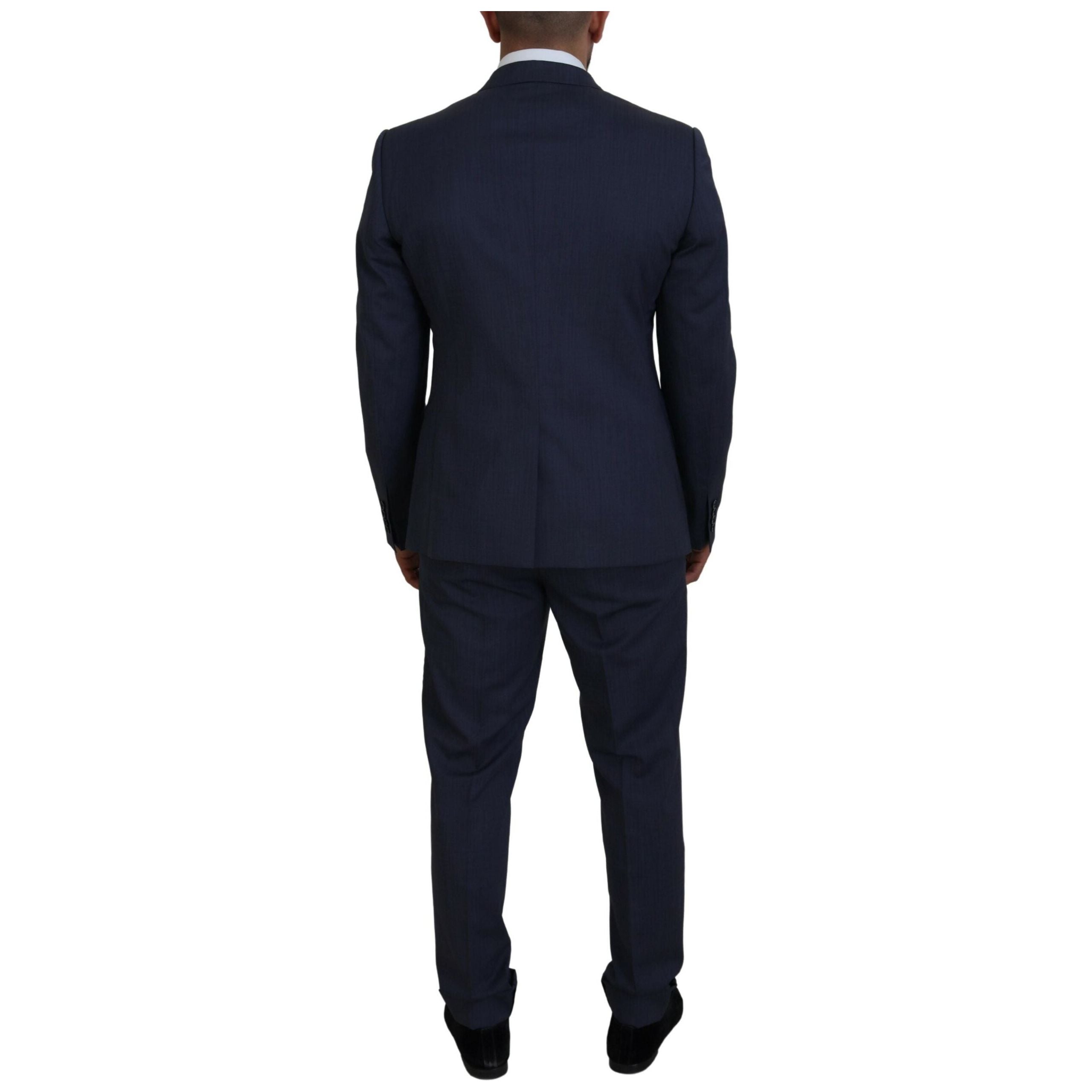 Dolce & Gabbana Blue Wool Martini Slim Fit Suit