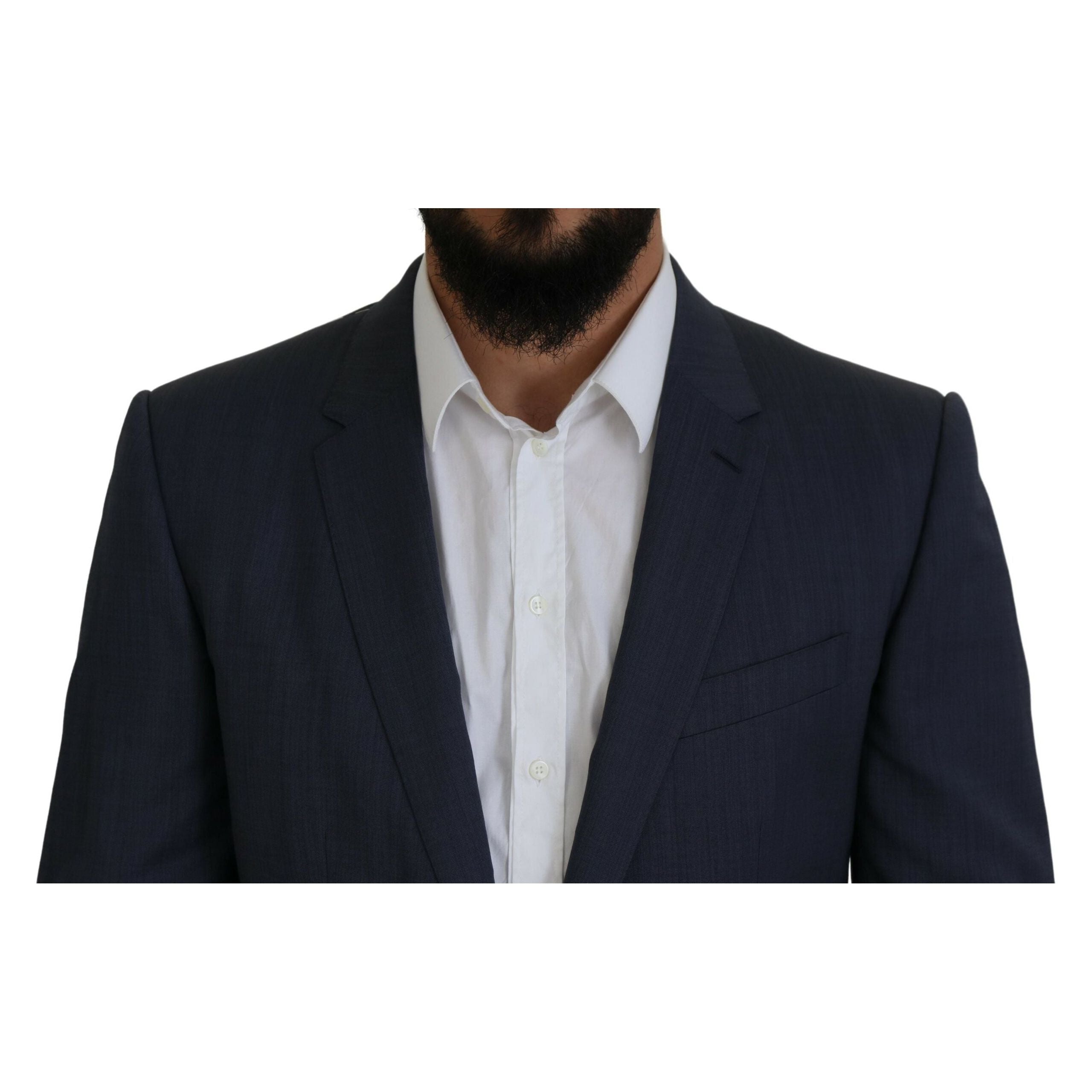 Dolce & Gabbana Blue Wool Martini Slim Fit Suit