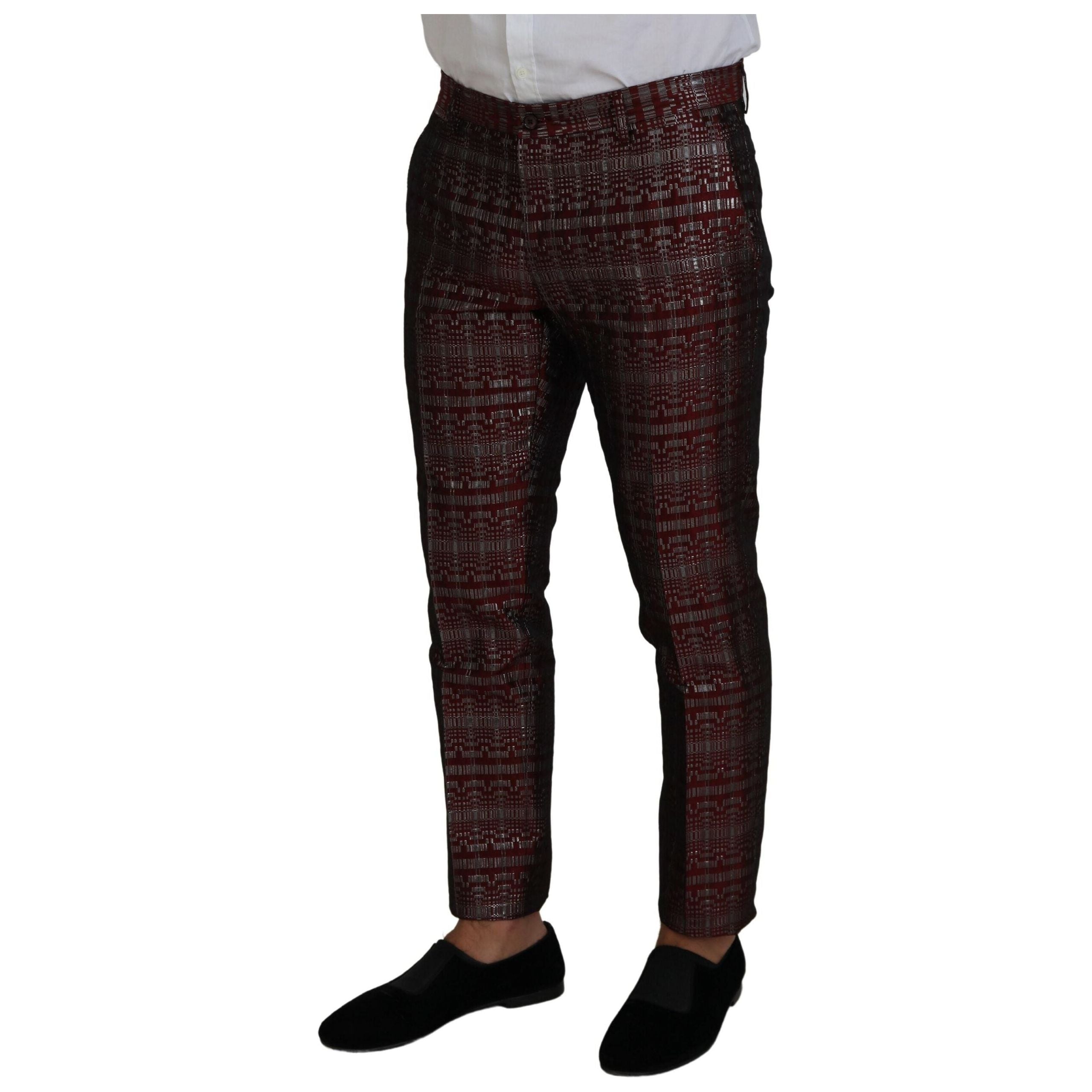 Dolce & Gabbana Bordeaux Fantasy Wool Suit