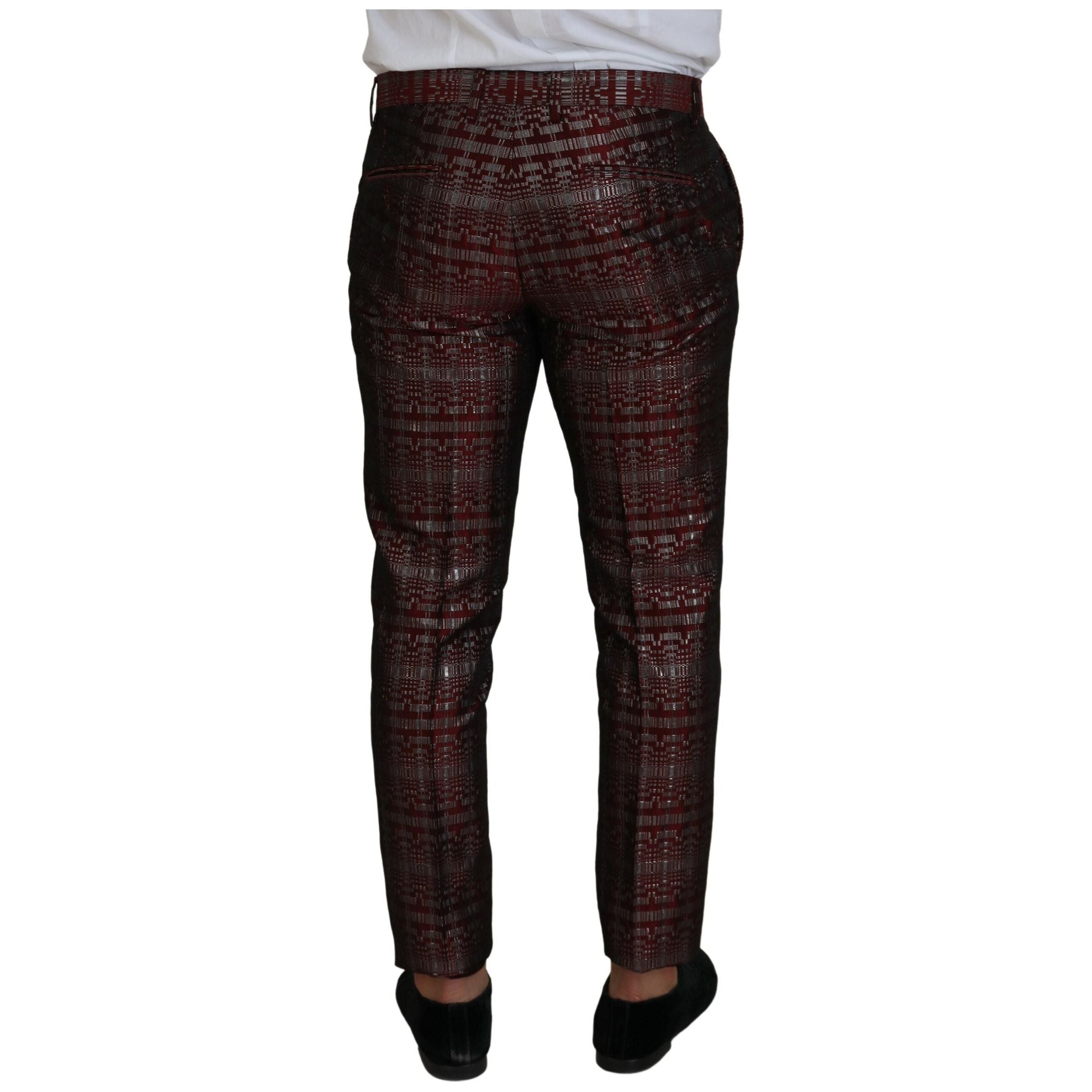 Dolce & Gabbana Bordeaux Fantasy Wool Suit