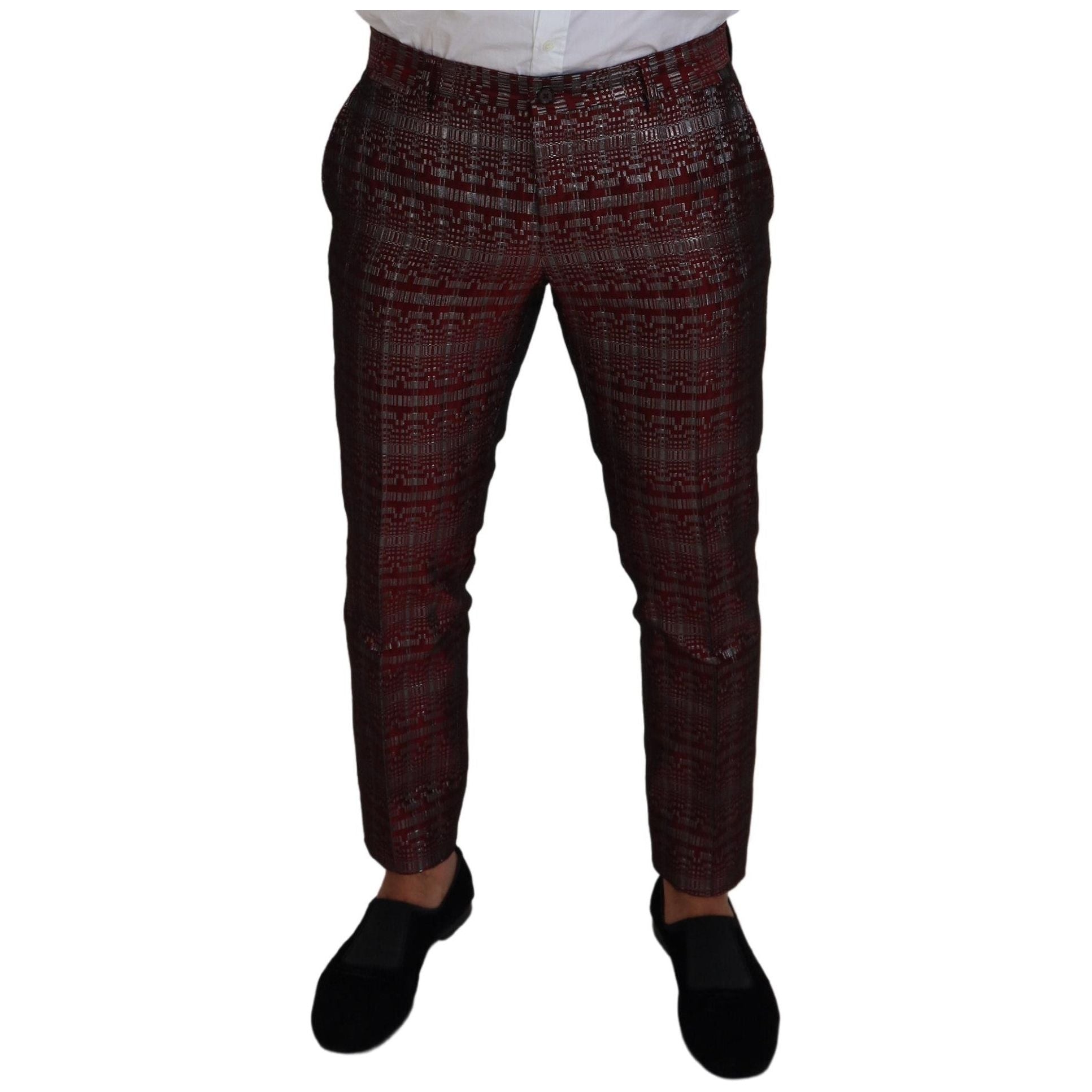 Dolce & Gabbana Bordeaux Fantasy Wool Suit