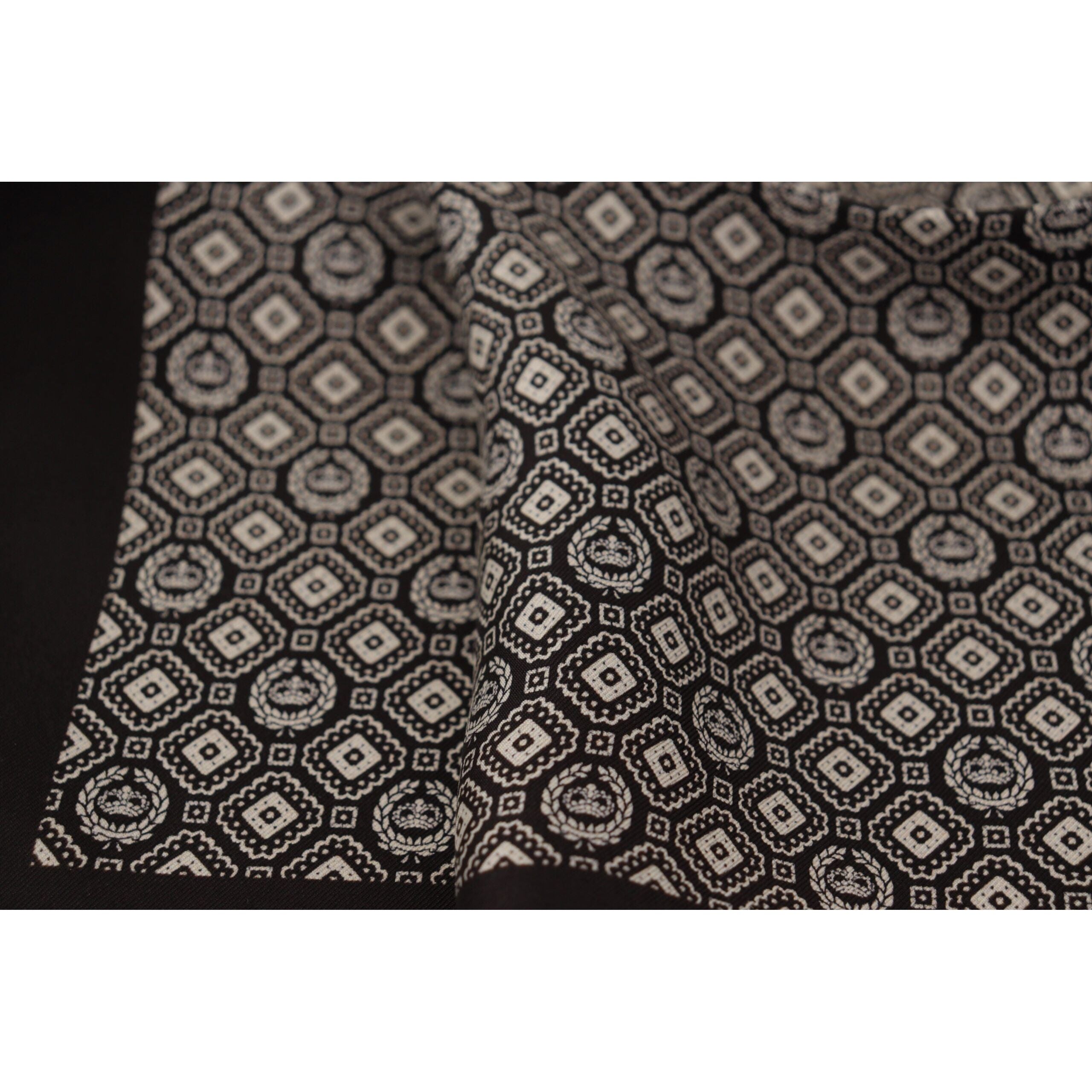 Dolce & Gabbana Black Silk Elegant Scarf Wrap