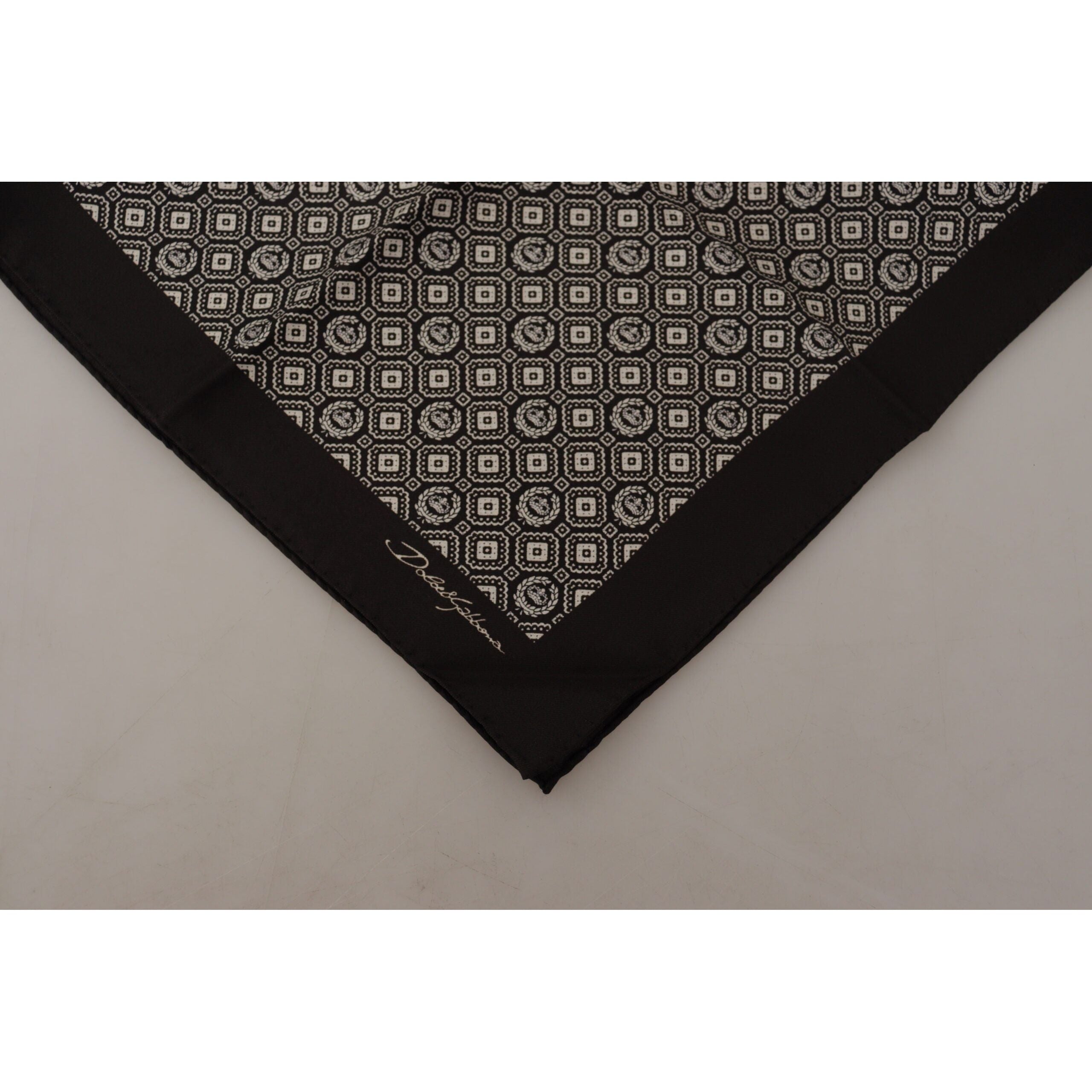 Dolce & Gabbana Black Silk Elegant Scarf Wrap