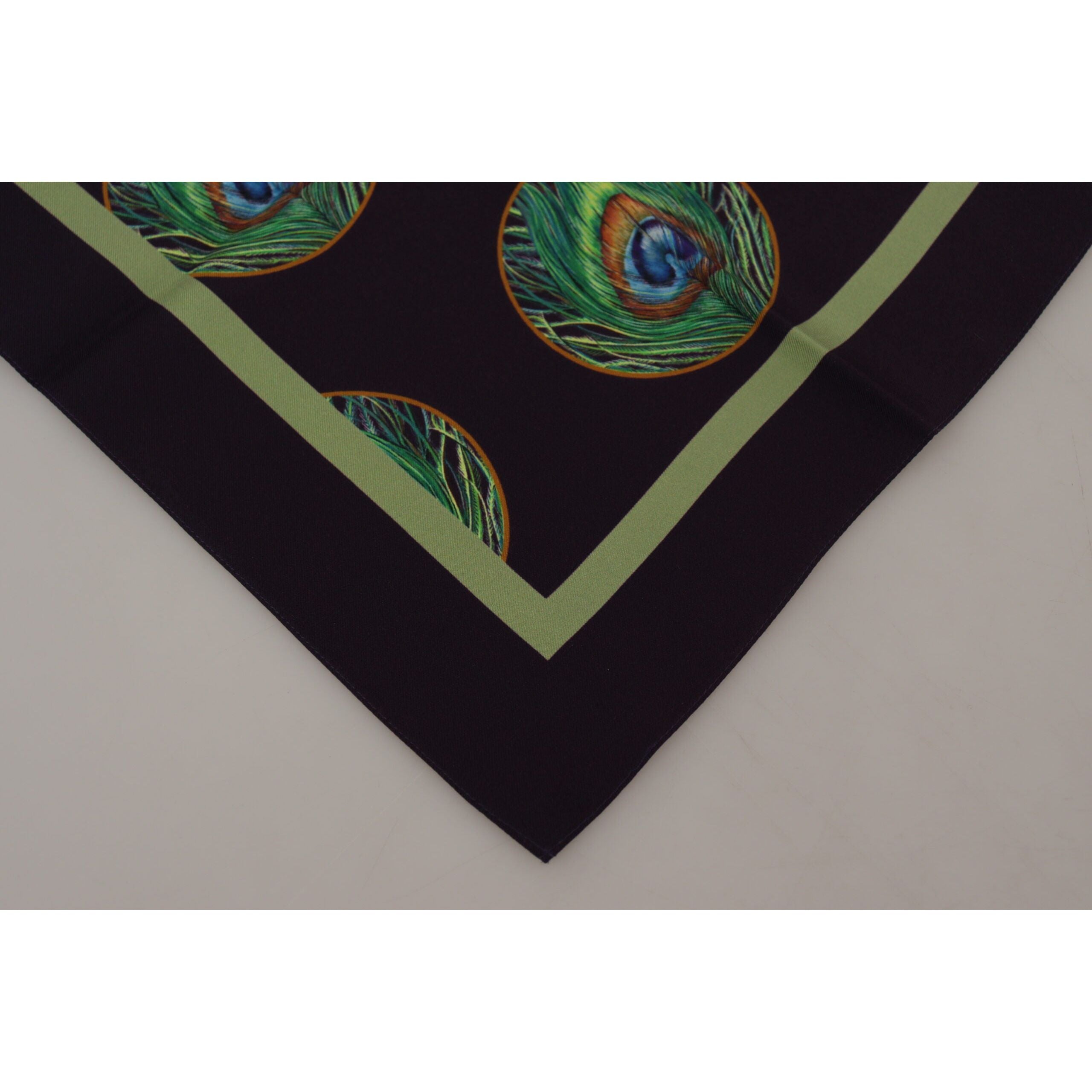 Dolce & Gabbana Black Silk Square Scarf Wrap