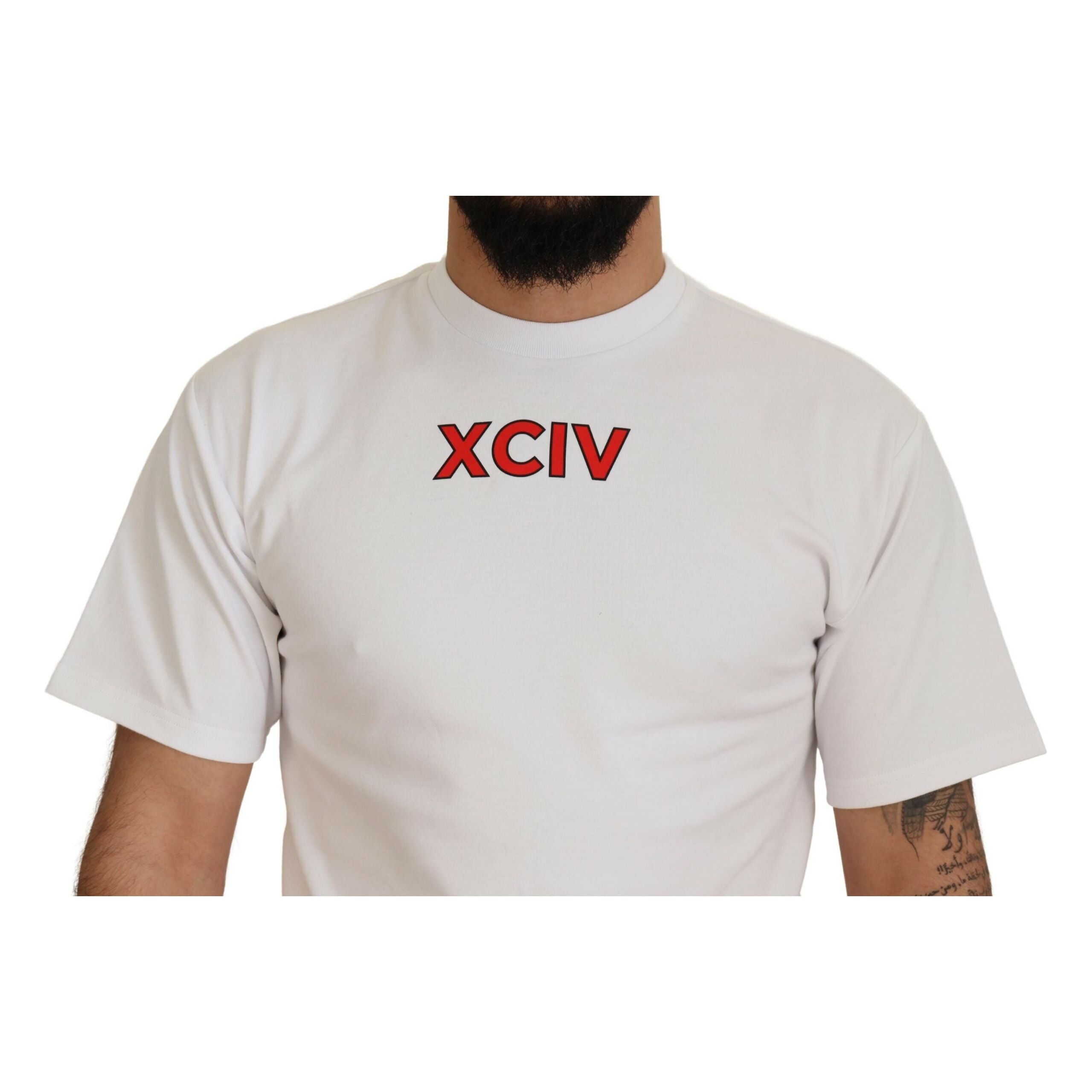 GCDS White Cotton Tee Stunning Authentic for Elevated Style