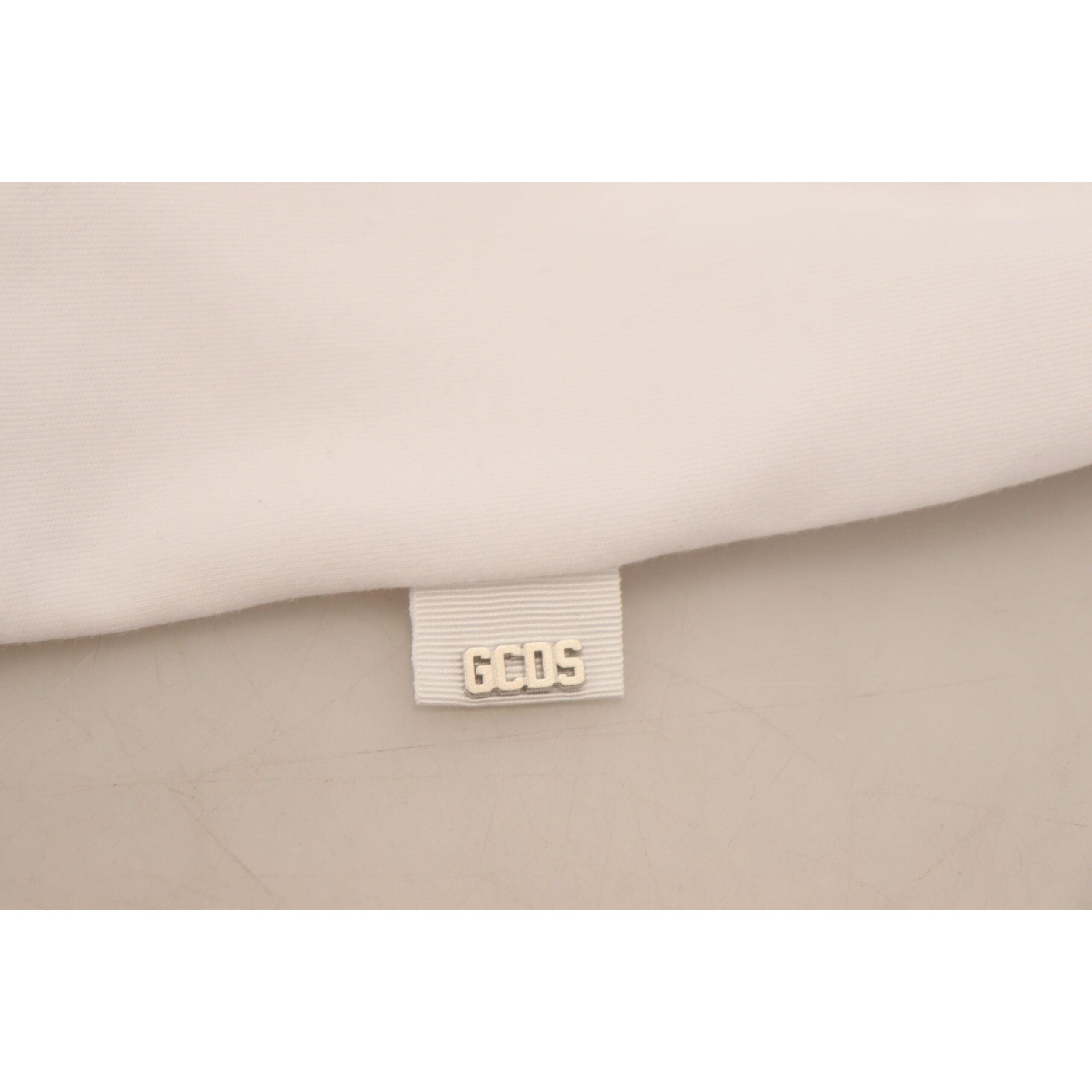 GCDS White Cotton Tee Stunning Authentic for Elevated Style