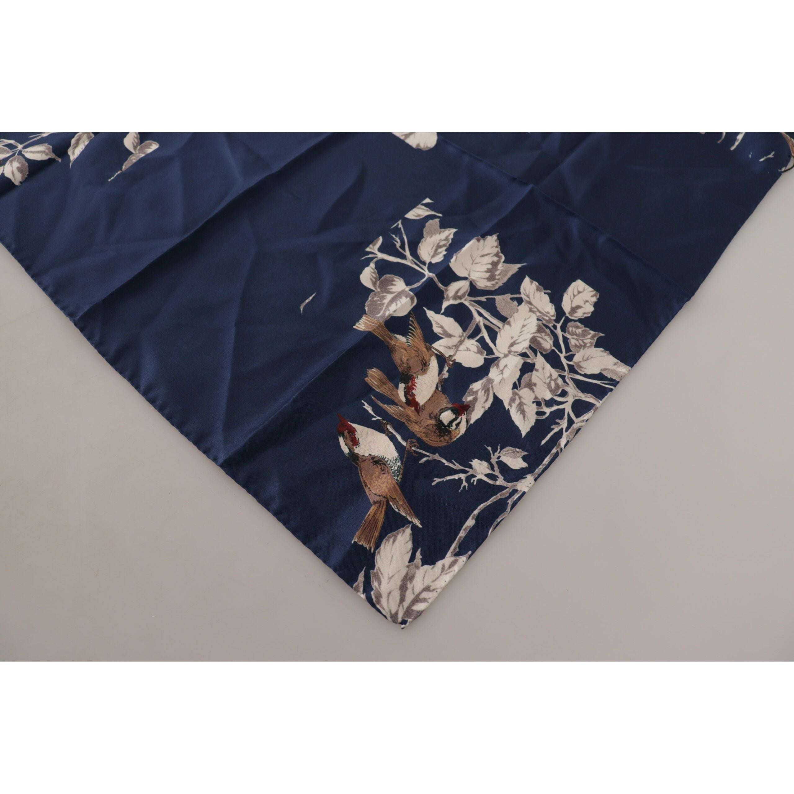 Dolce & Gabbana Rich Blue Silk Square Scarf