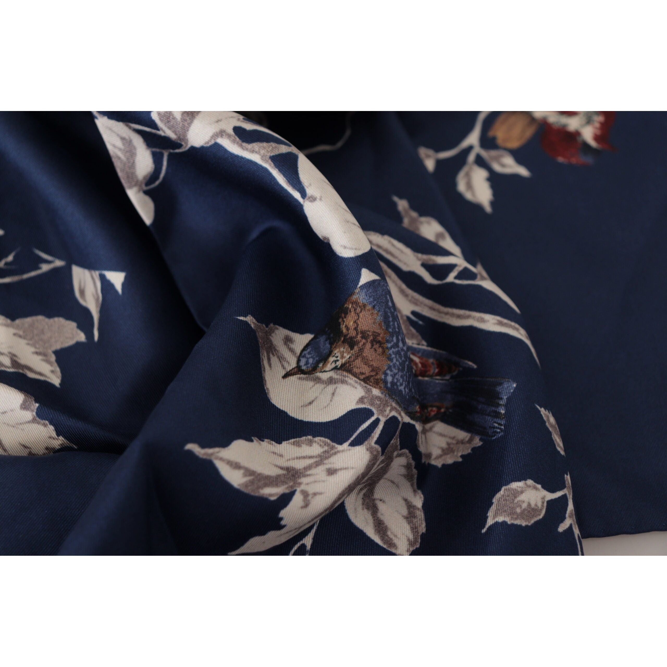 Dolce & Gabbana Rich Blue Silk Square Scarf