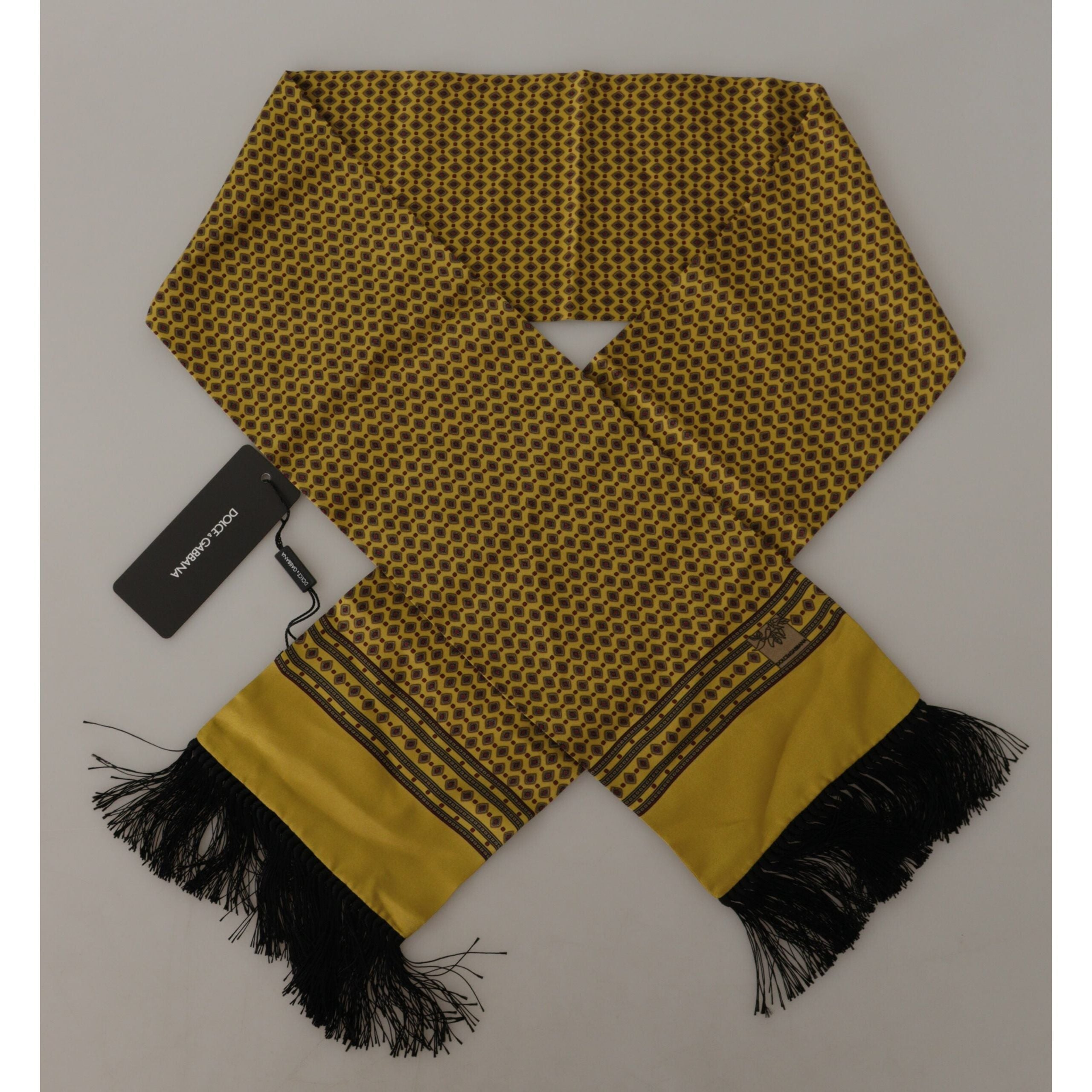 Dolce & Gabbana Yellow Silk Scarf for Refined Style
