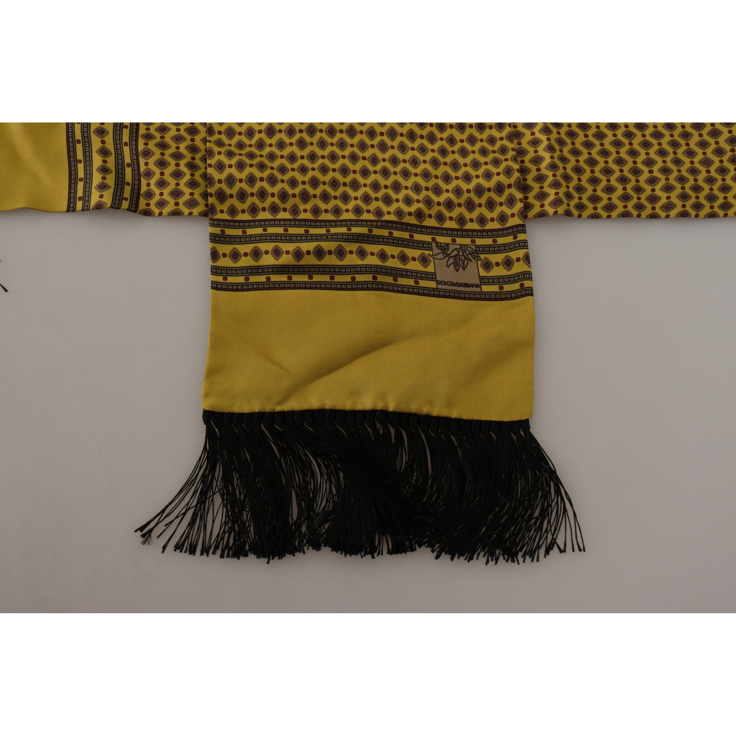 Dolce & Gabbana Yellow Silk Scarf for Refined Style