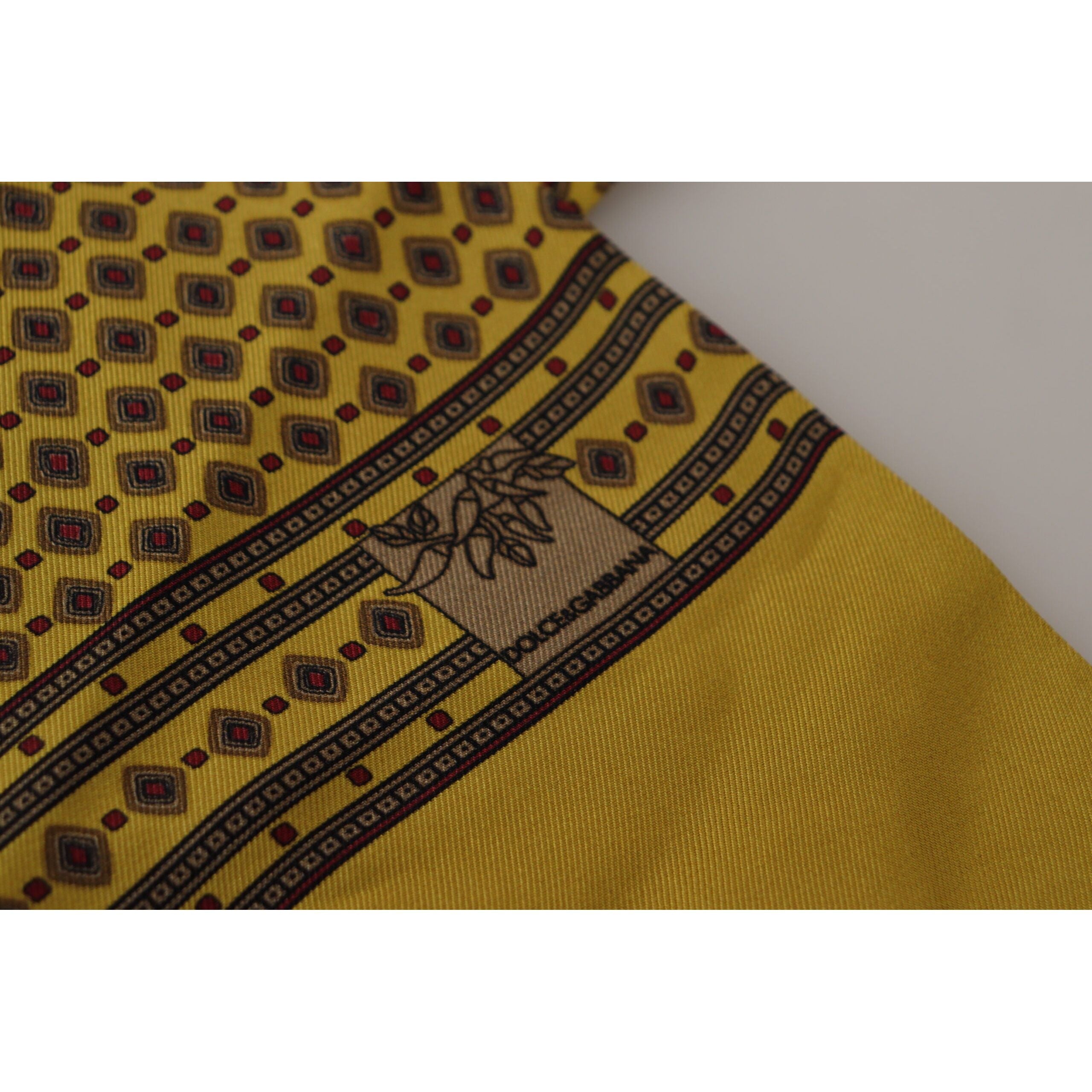 Dolce & Gabbana Yellow Silk Scarf for Refined Style