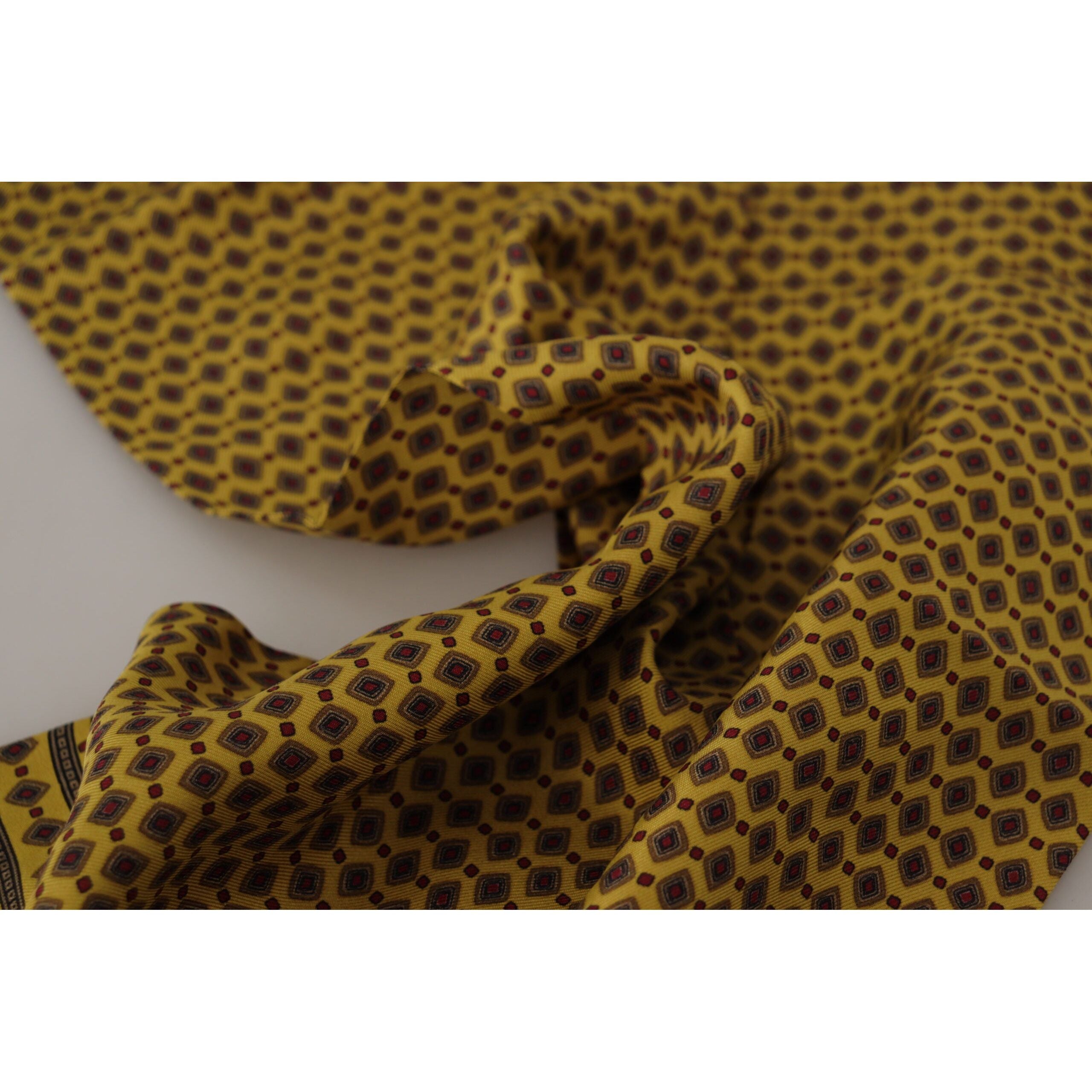 Dolce & Gabbana Yellow Silk Scarf for Refined Style