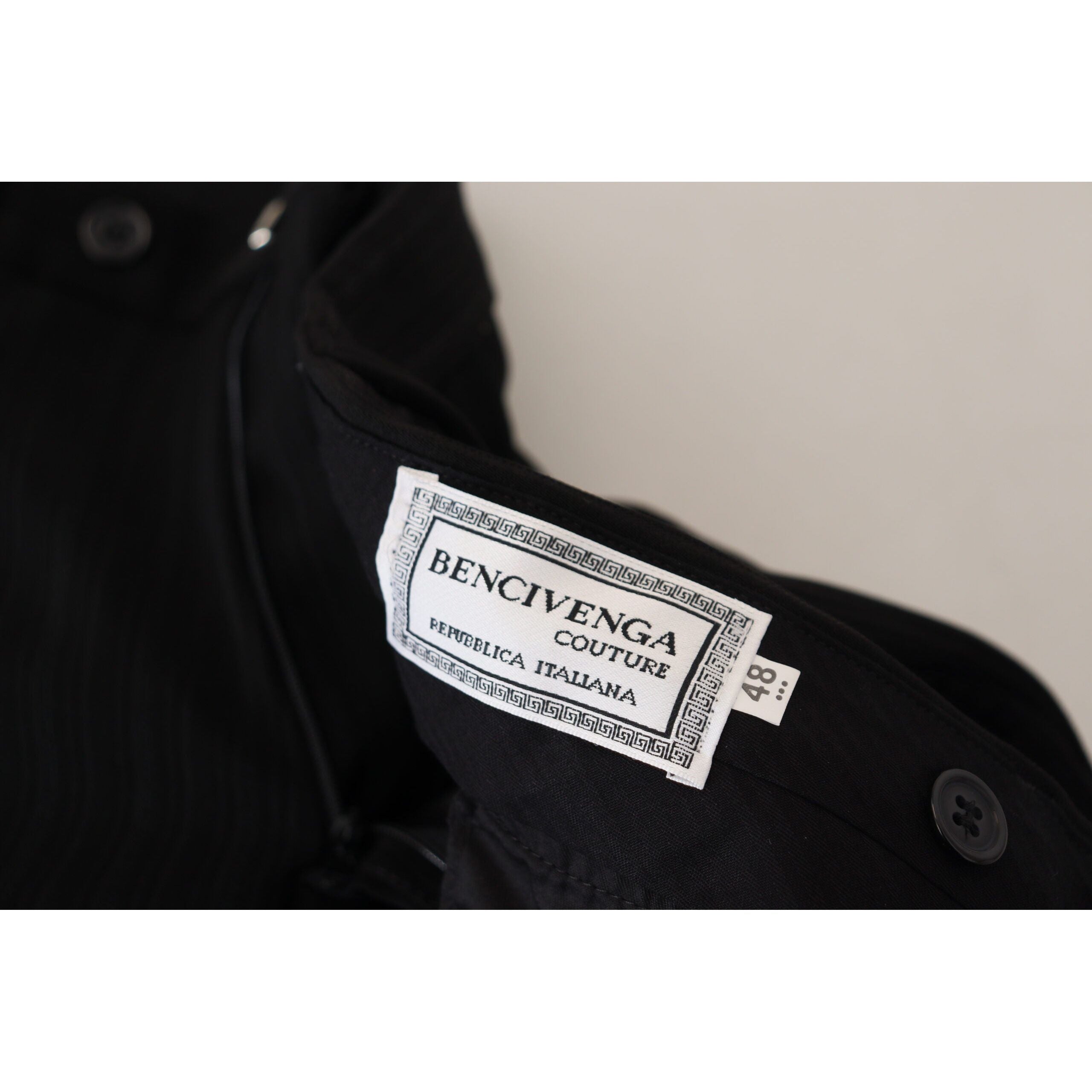 BENCIVENGA Black Wool Tailored Designer Pants